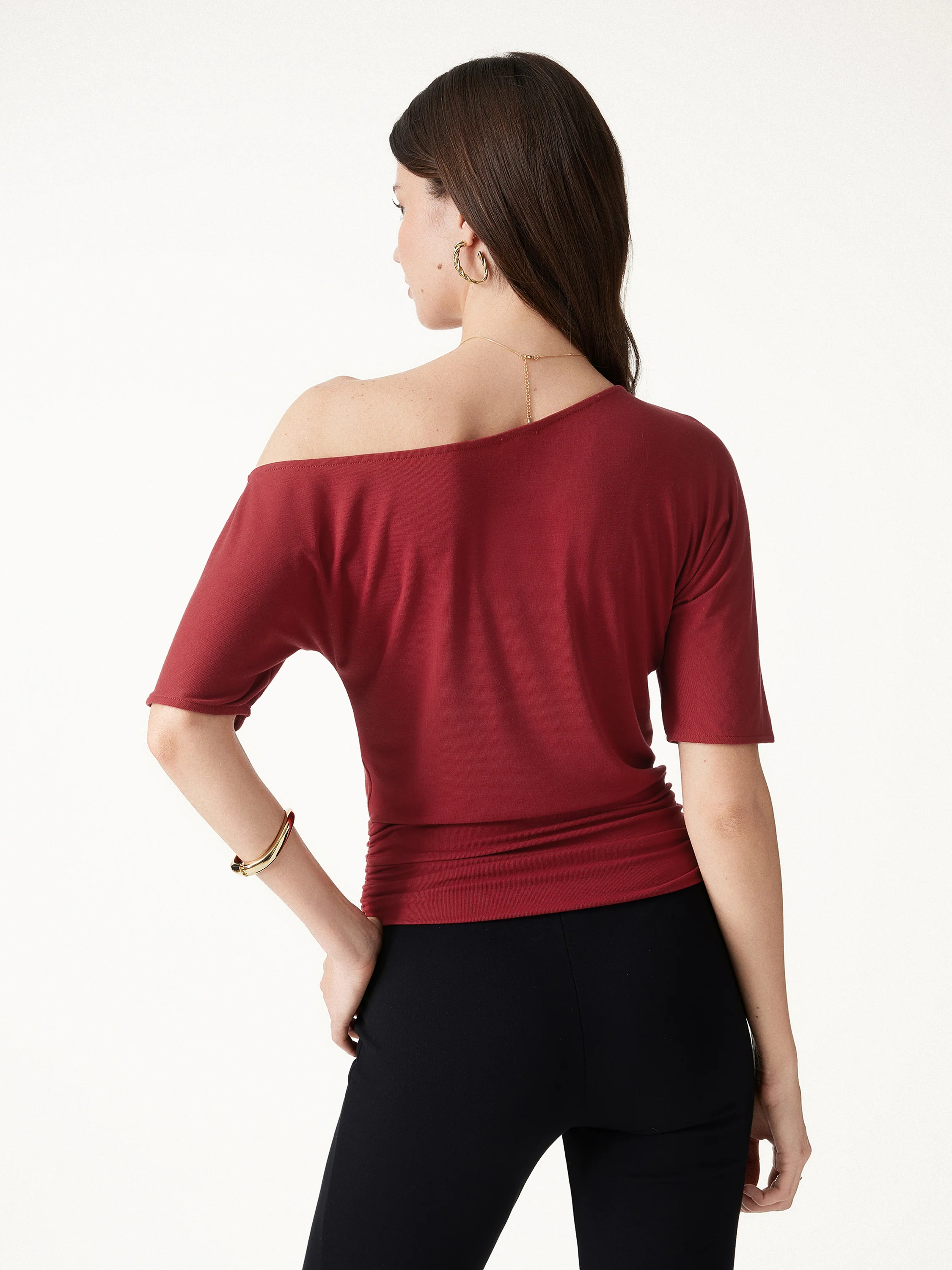 2Pcs Set CoolTouch Short Sleeve Top & Maxi Flared Skirt - Image 4