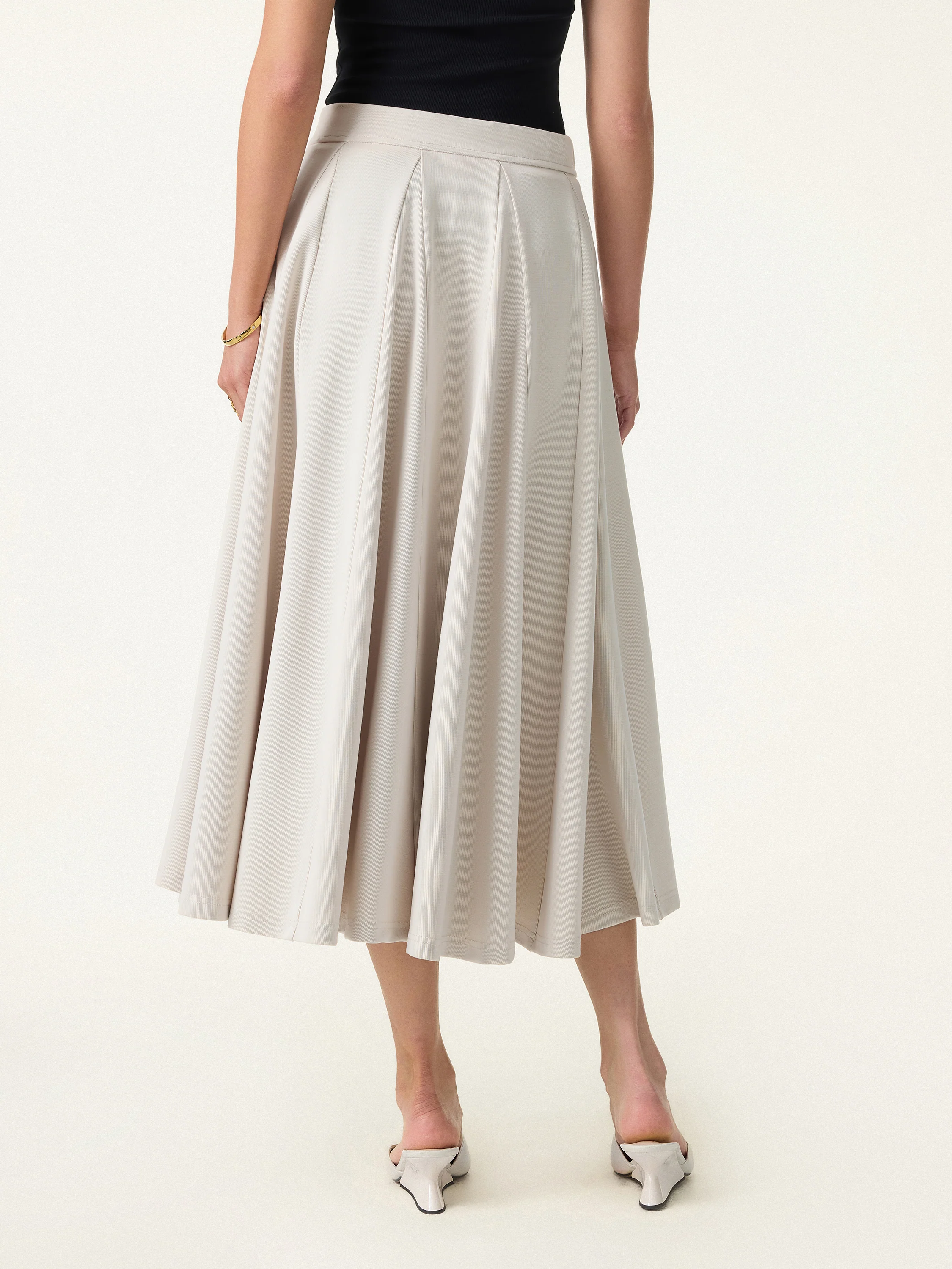 Lyocell Blend Volume Skirt with Pockets - Image 4