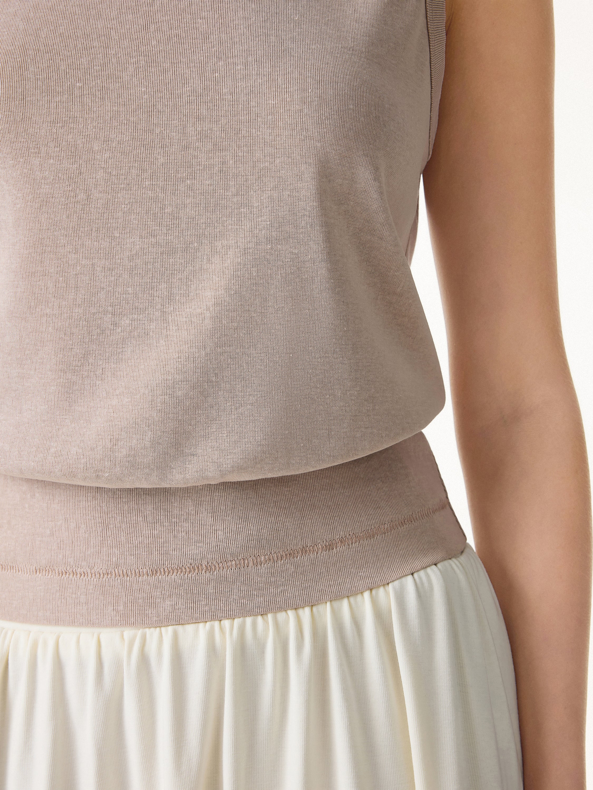 Cotton-Linen Blend Reversible Boatneck Low Back Top - Image 6