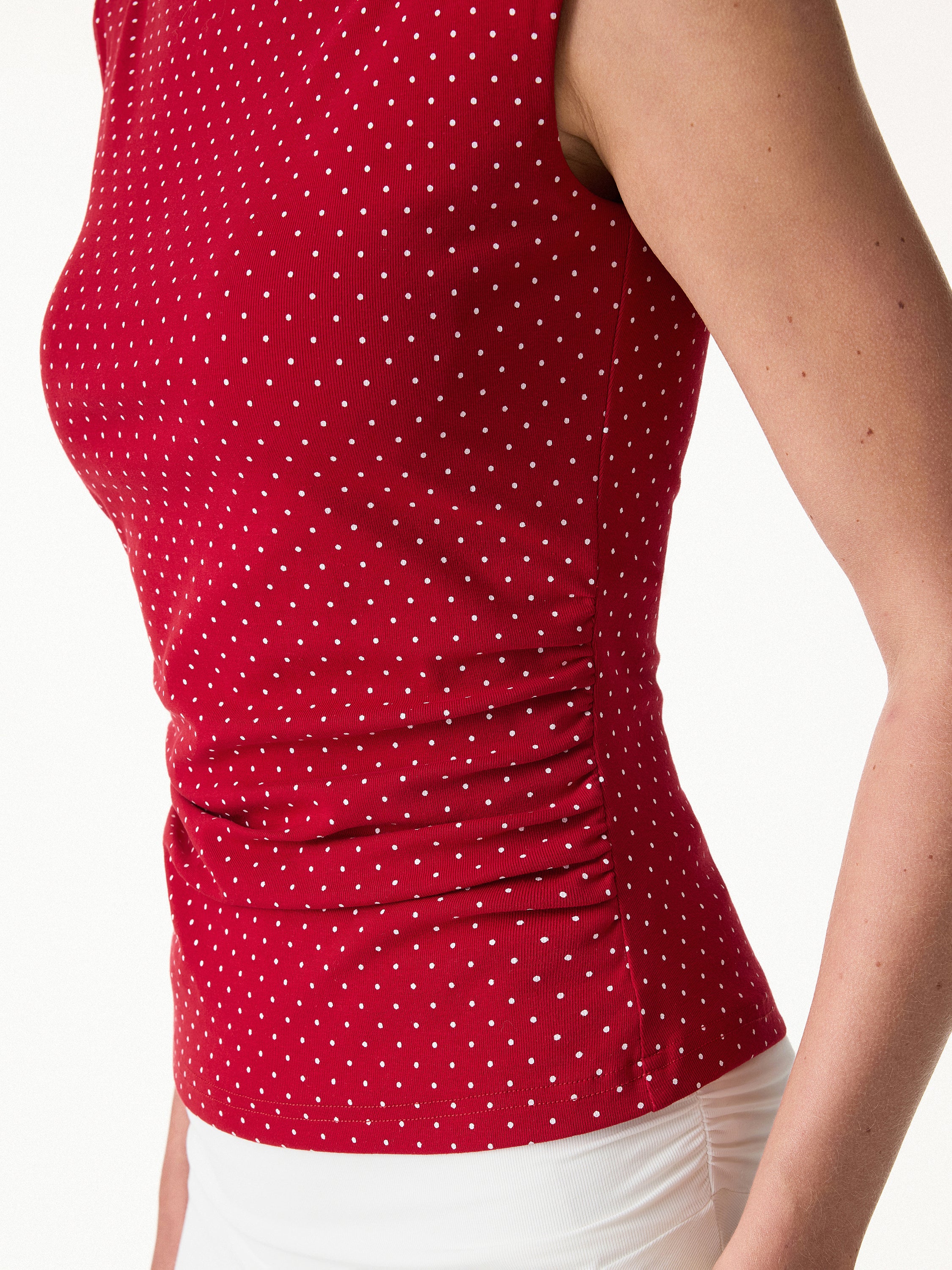 2Pcs Set Polka Dot Boatneck Bra Top & A-Line Flare Skirt Limited Edition - Image 4