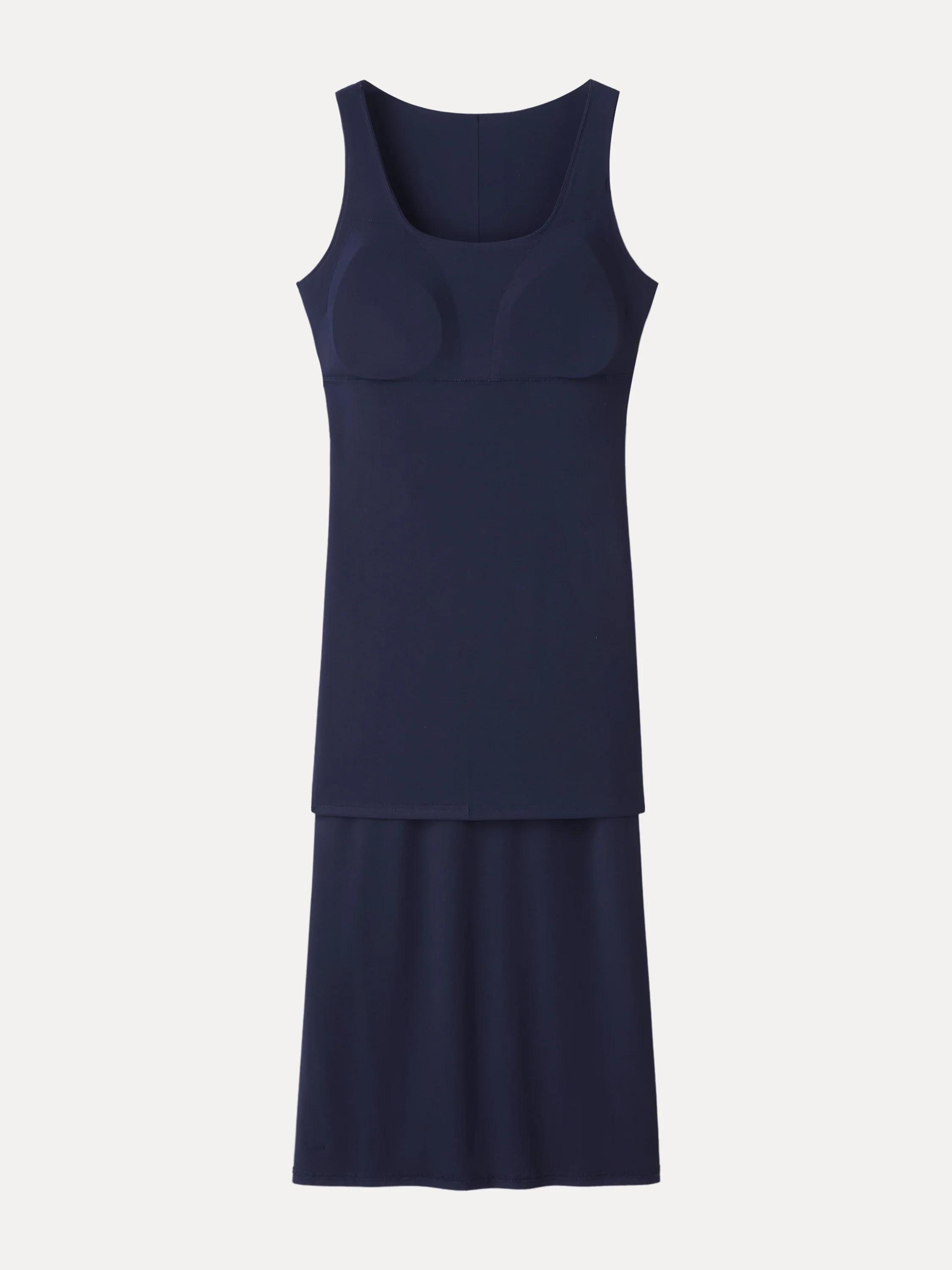 Back Smoothing Bandless Square Neck Midi Bra Dress - Image 5