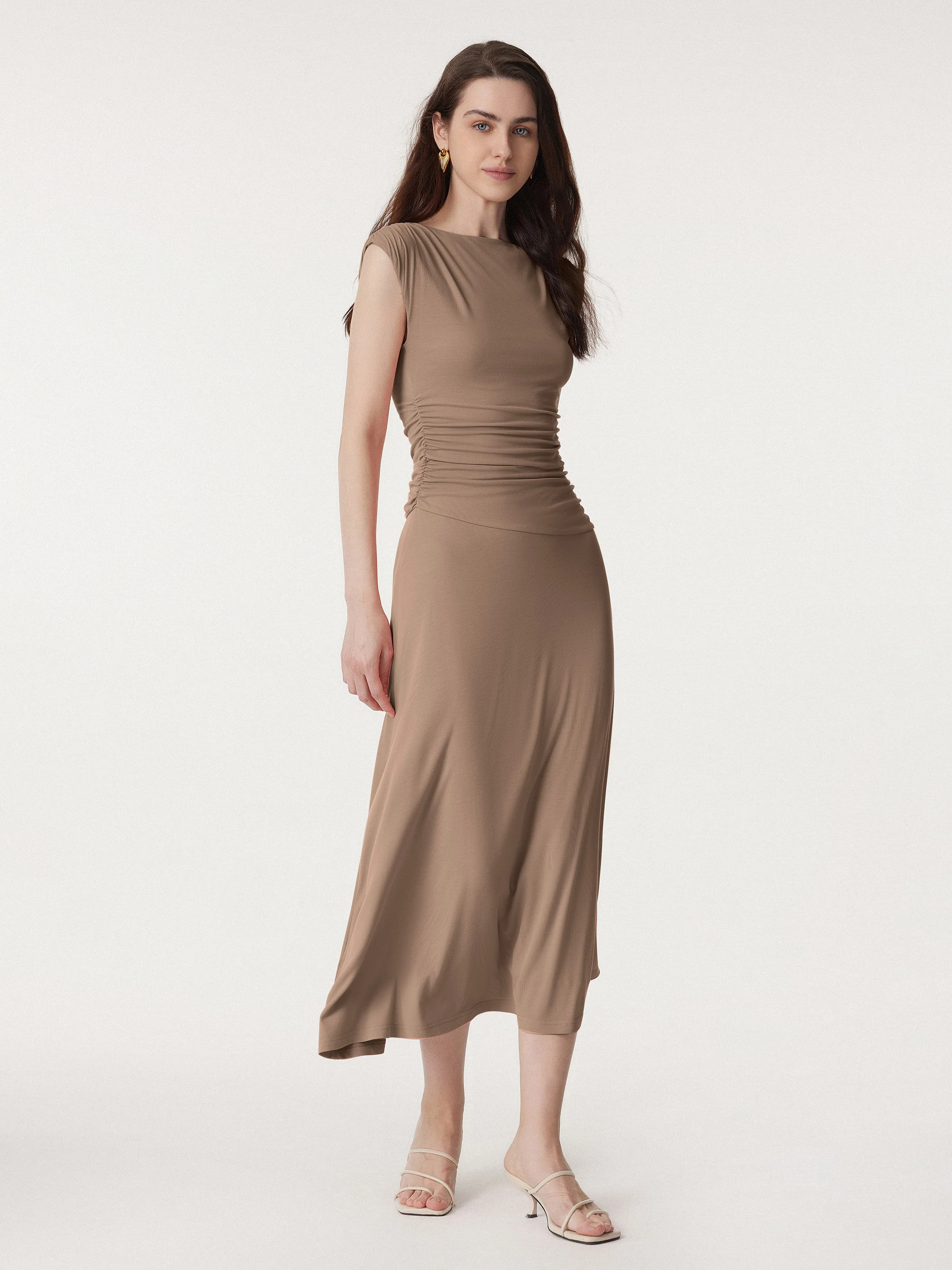 Breezy Cooling Side Ruched Maxi Dress - Image 11