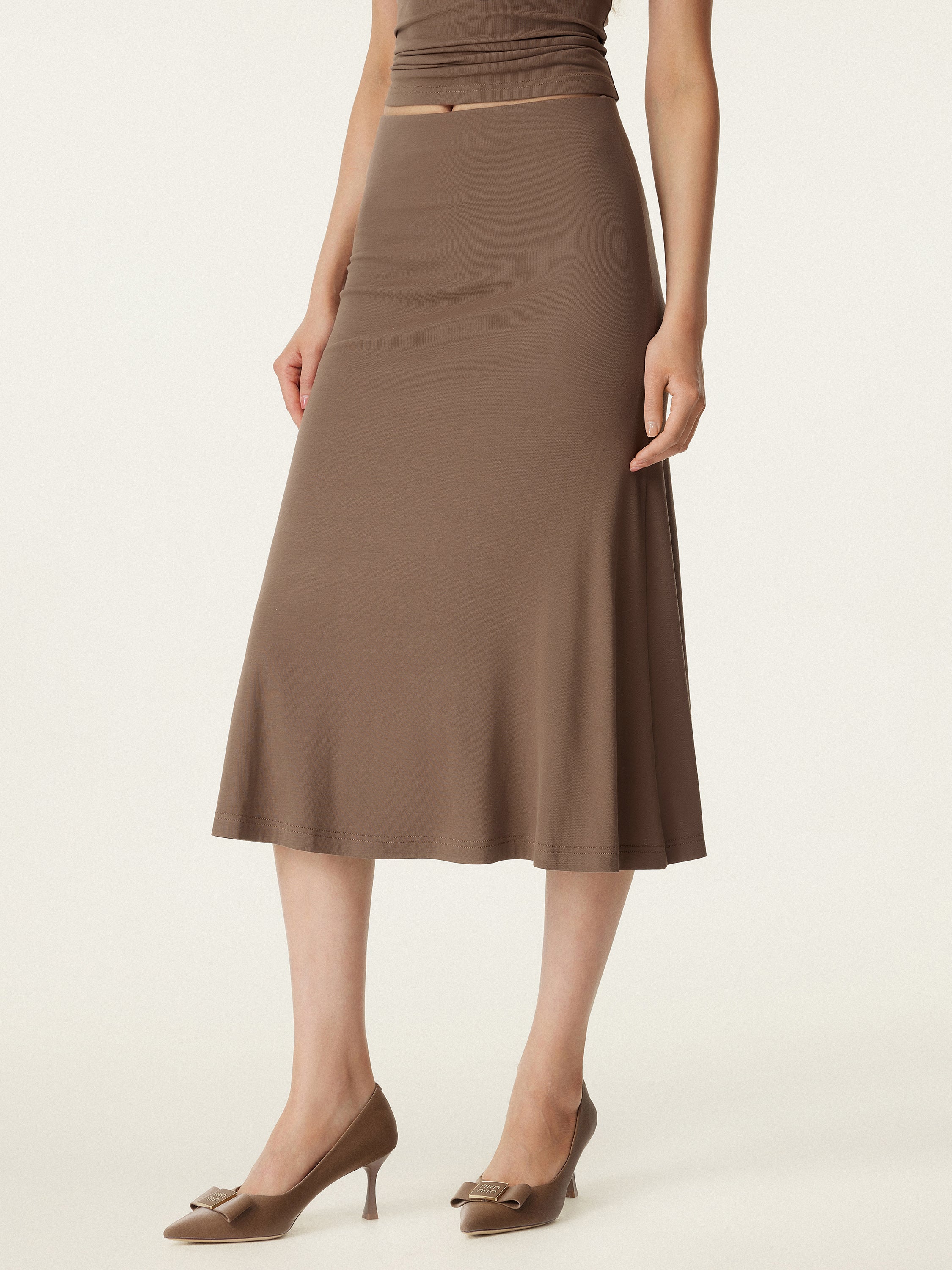 Breezy Pull-on Mermaid Midi Skirt - Image 5