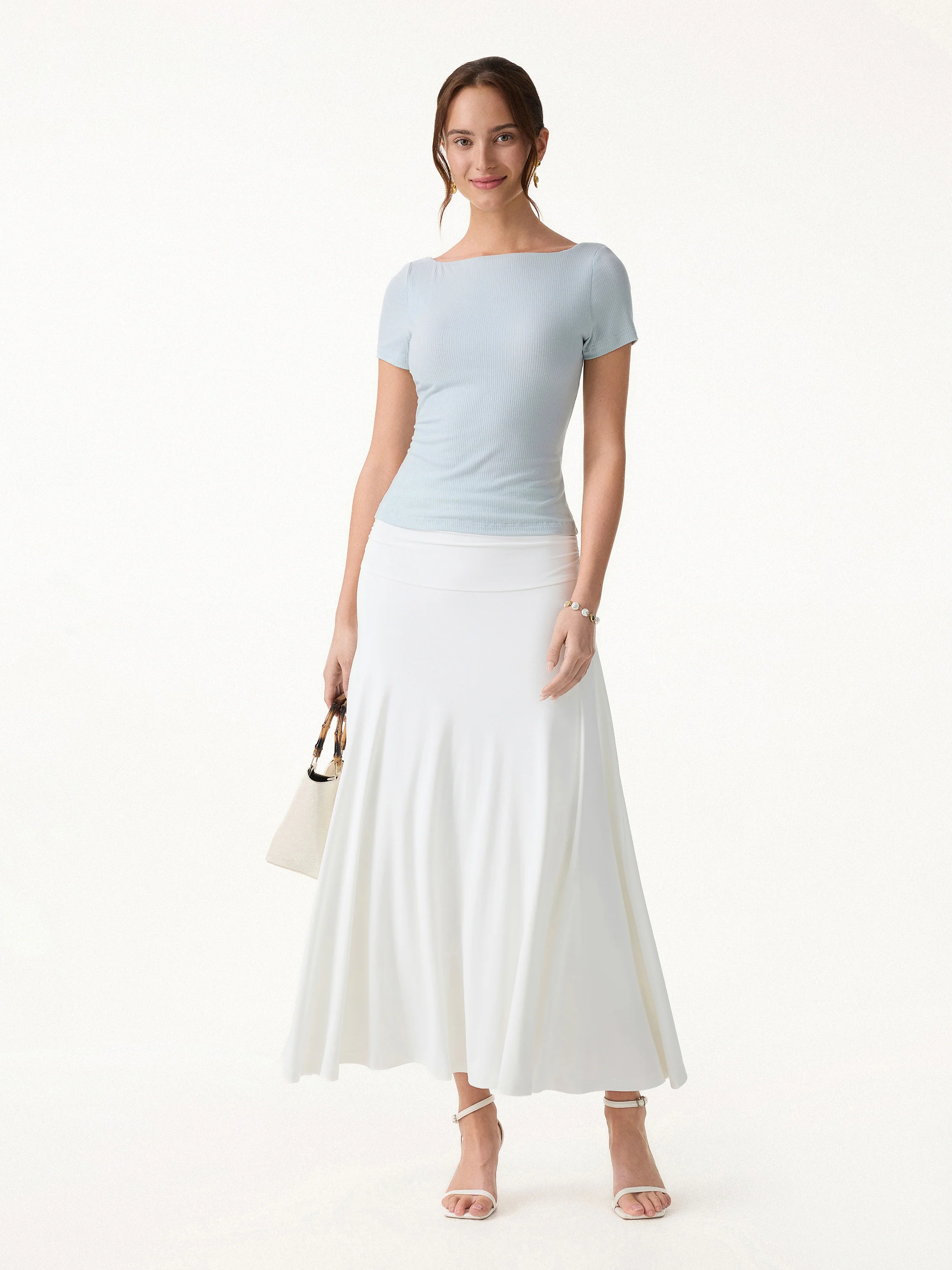 Cooling Ribbed Open Back Summer Bra Top - Image 2