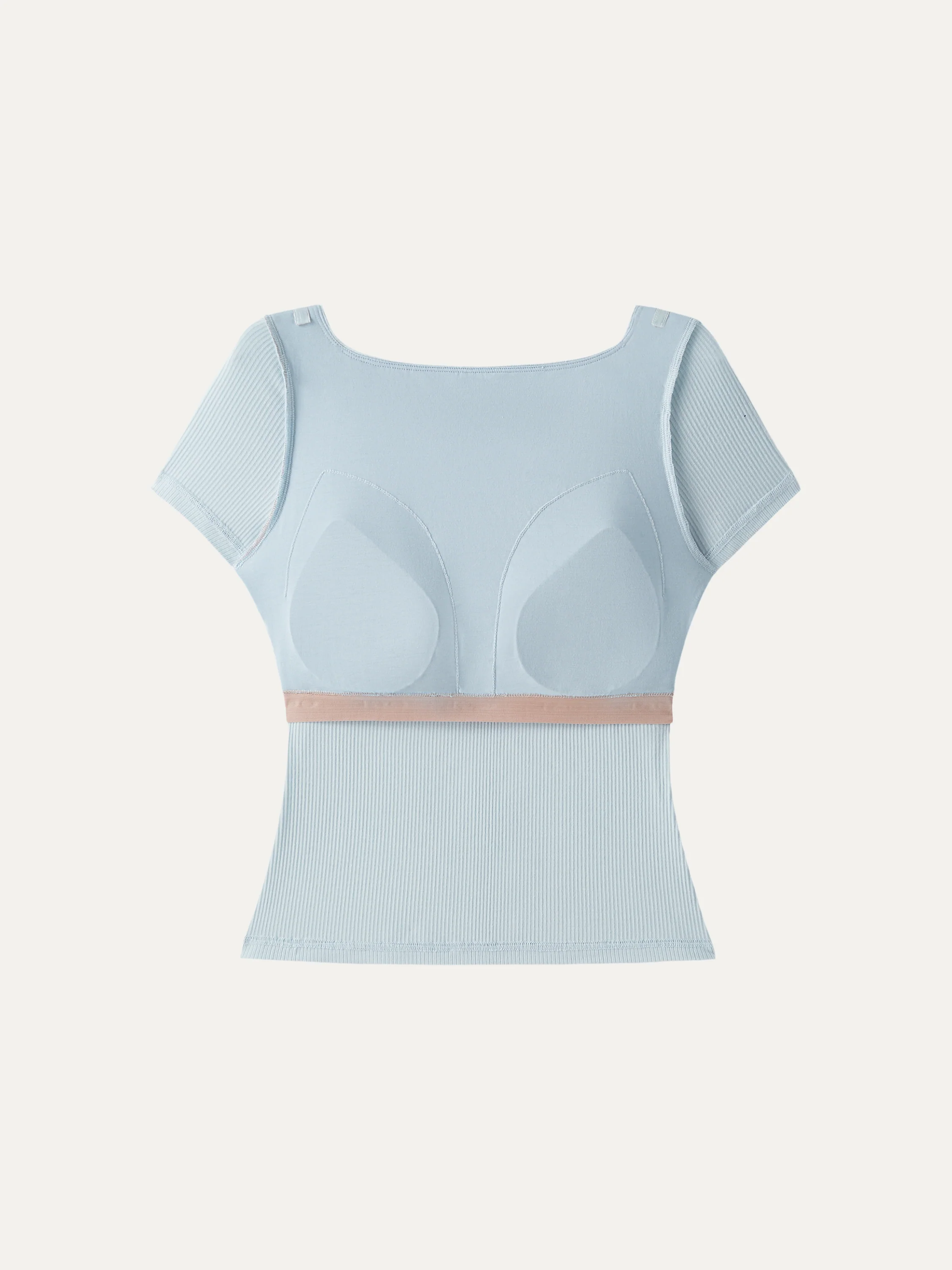 Cooling Ribbed Open Back Summer Bra Top - Image 6