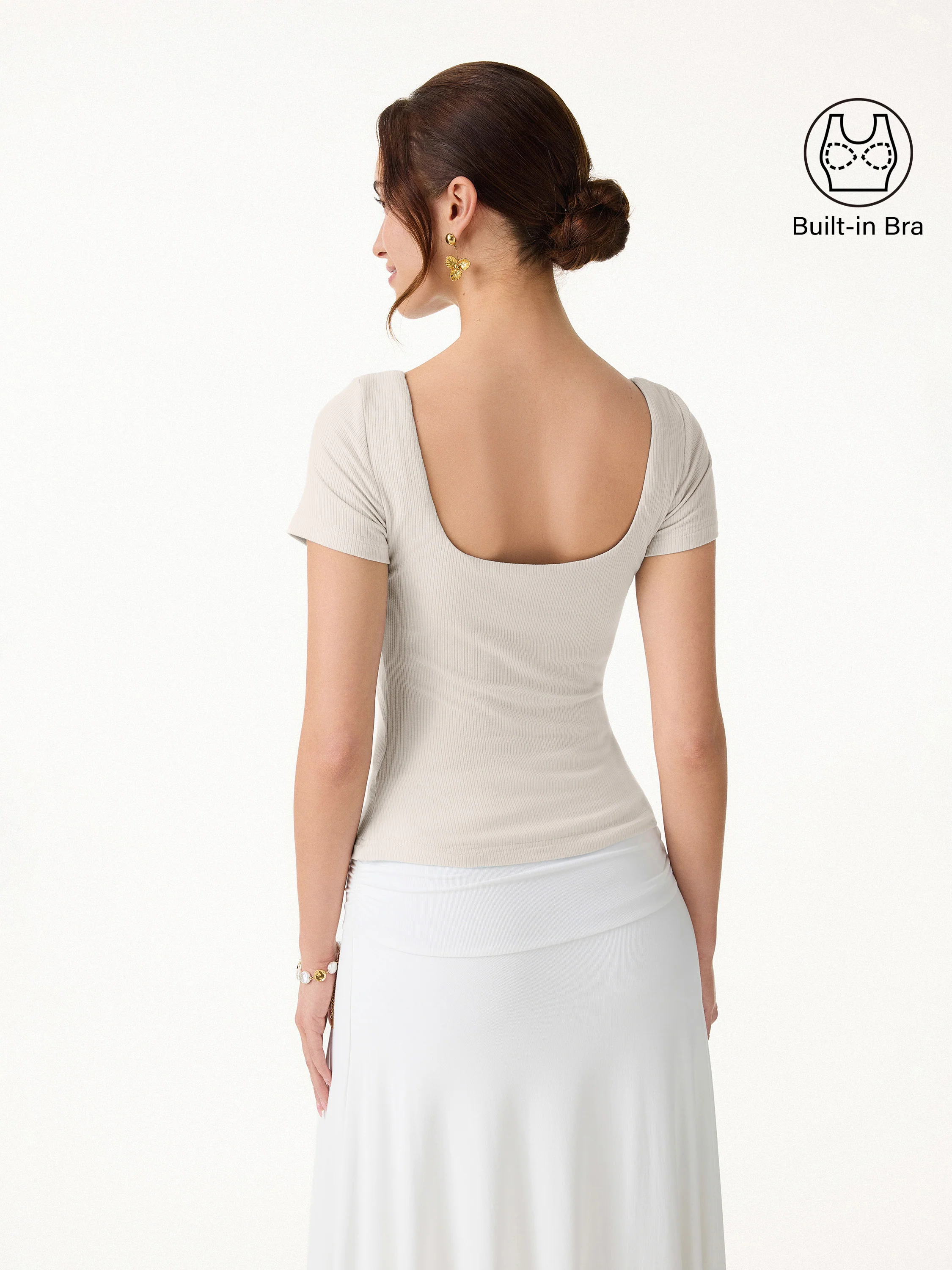 Cooling Ribbed Open Back Summer Bra Top - Image 8