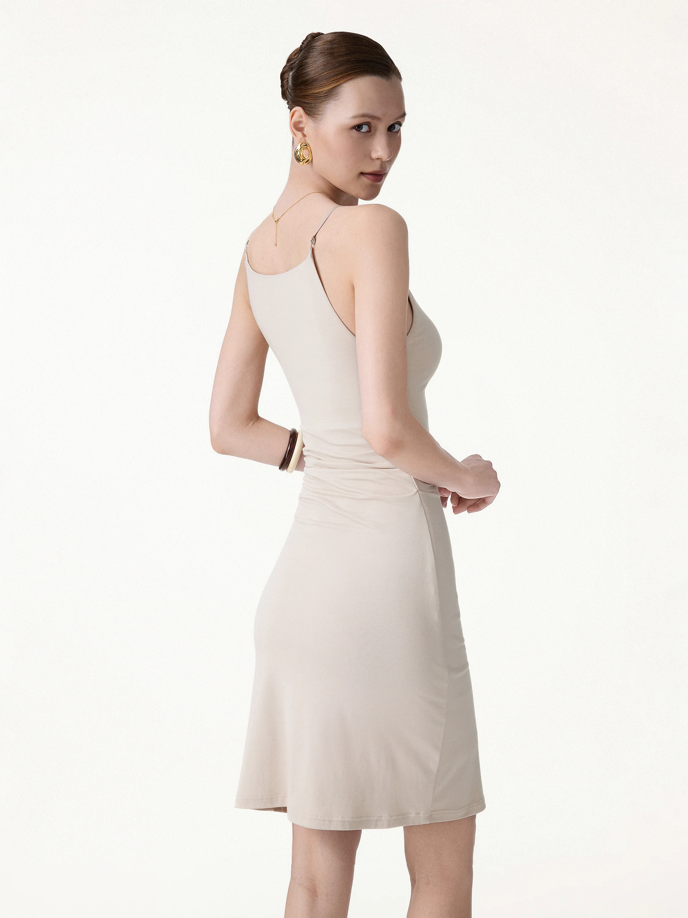CoolTouch A-Line Rcuhed Mini Bra Dress - Image 3