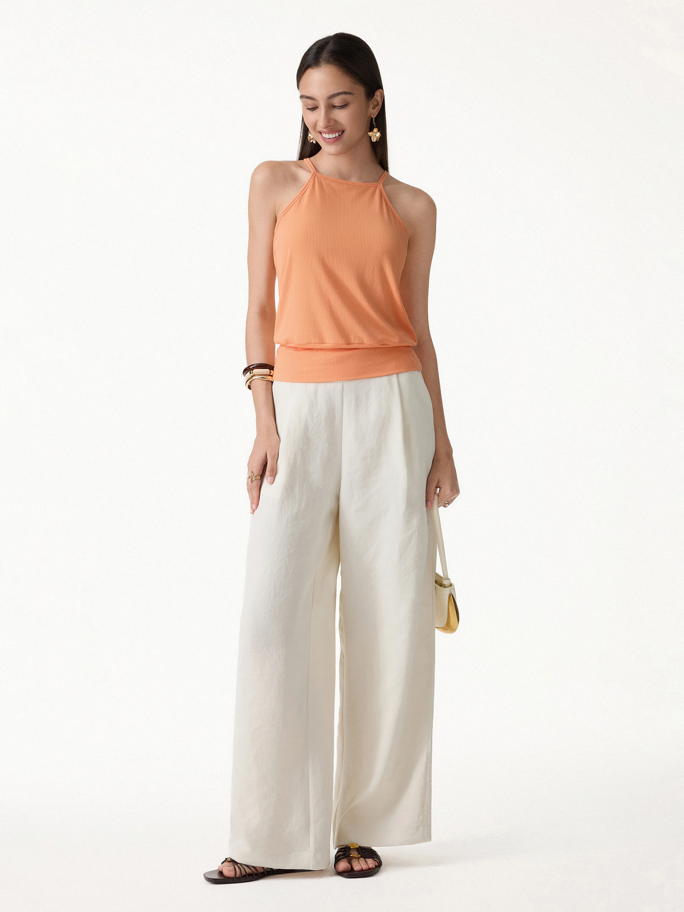 CoolTouch High Square Neck Banded Hem Bra Top - Image 2