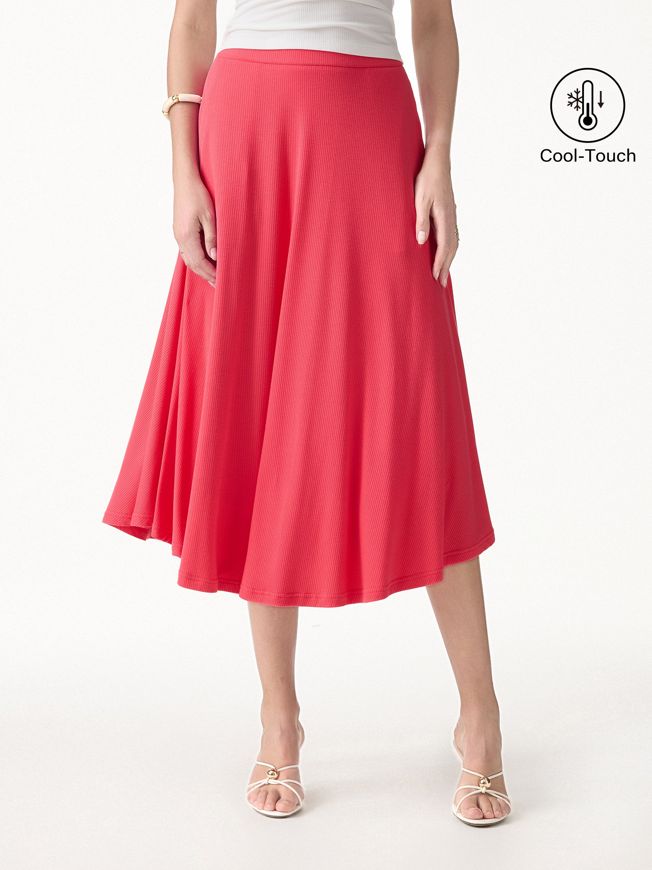 CoolTouch Midi Circle Flare Skirt with Pockets - Image 3