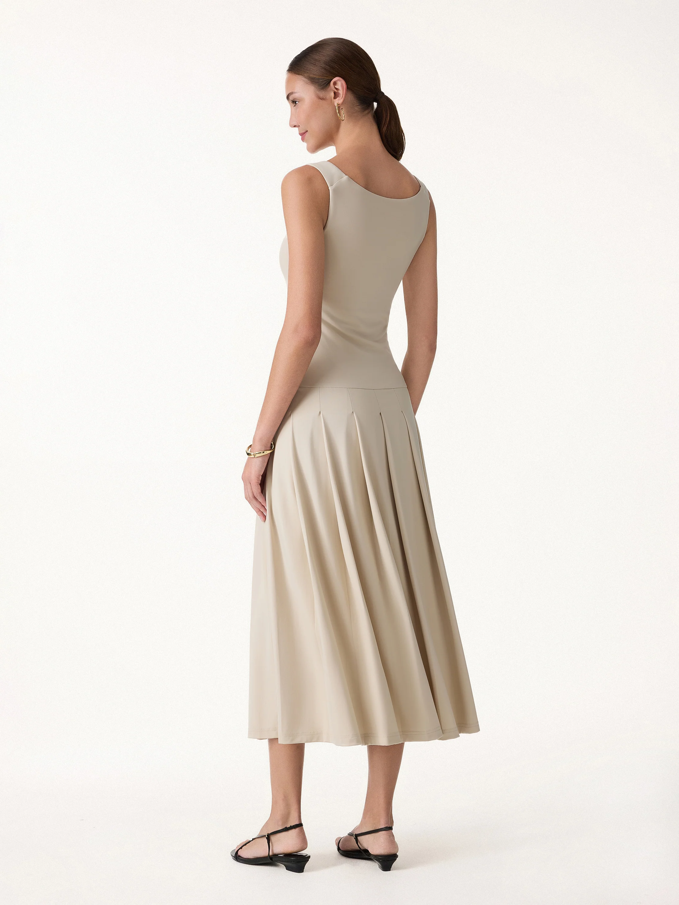 CoolTouch Multi-Wear Pleated Midi Bra Dress - Image 3