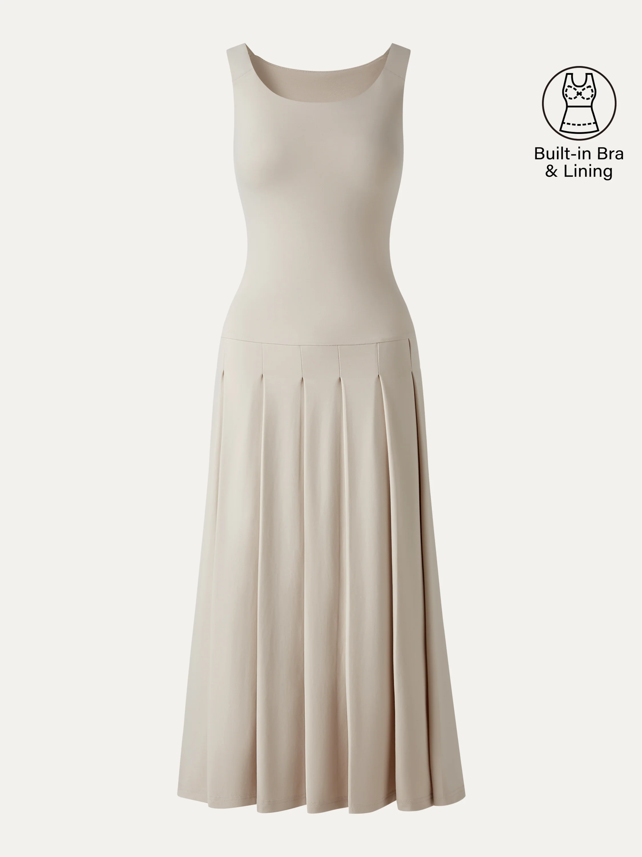 CoolTouch Multi-Wear Pleated Midi Bra Dress - Image 6