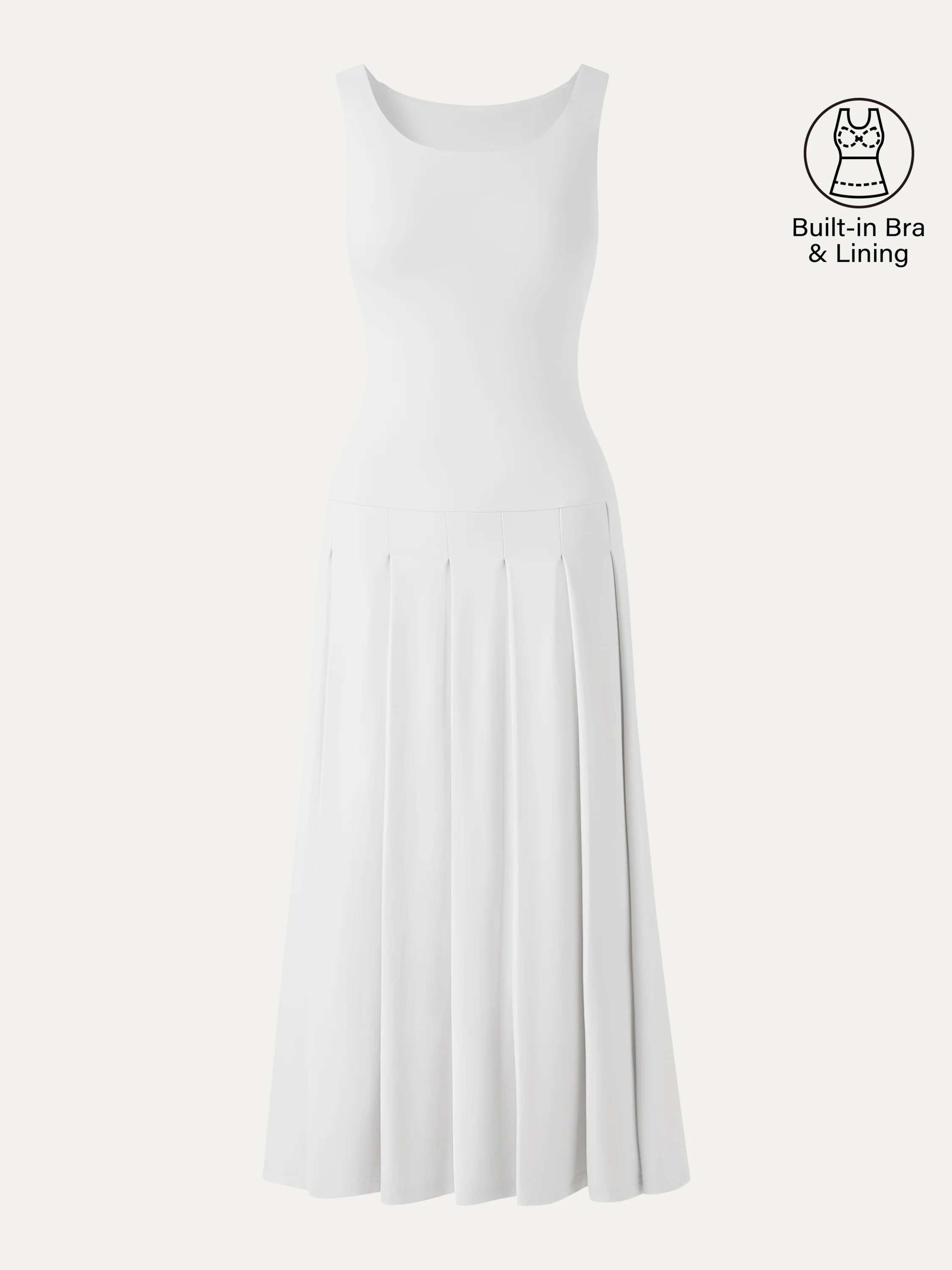 CoolTouch Multi-Wear Pleated Midi Bra Dress - Image 7