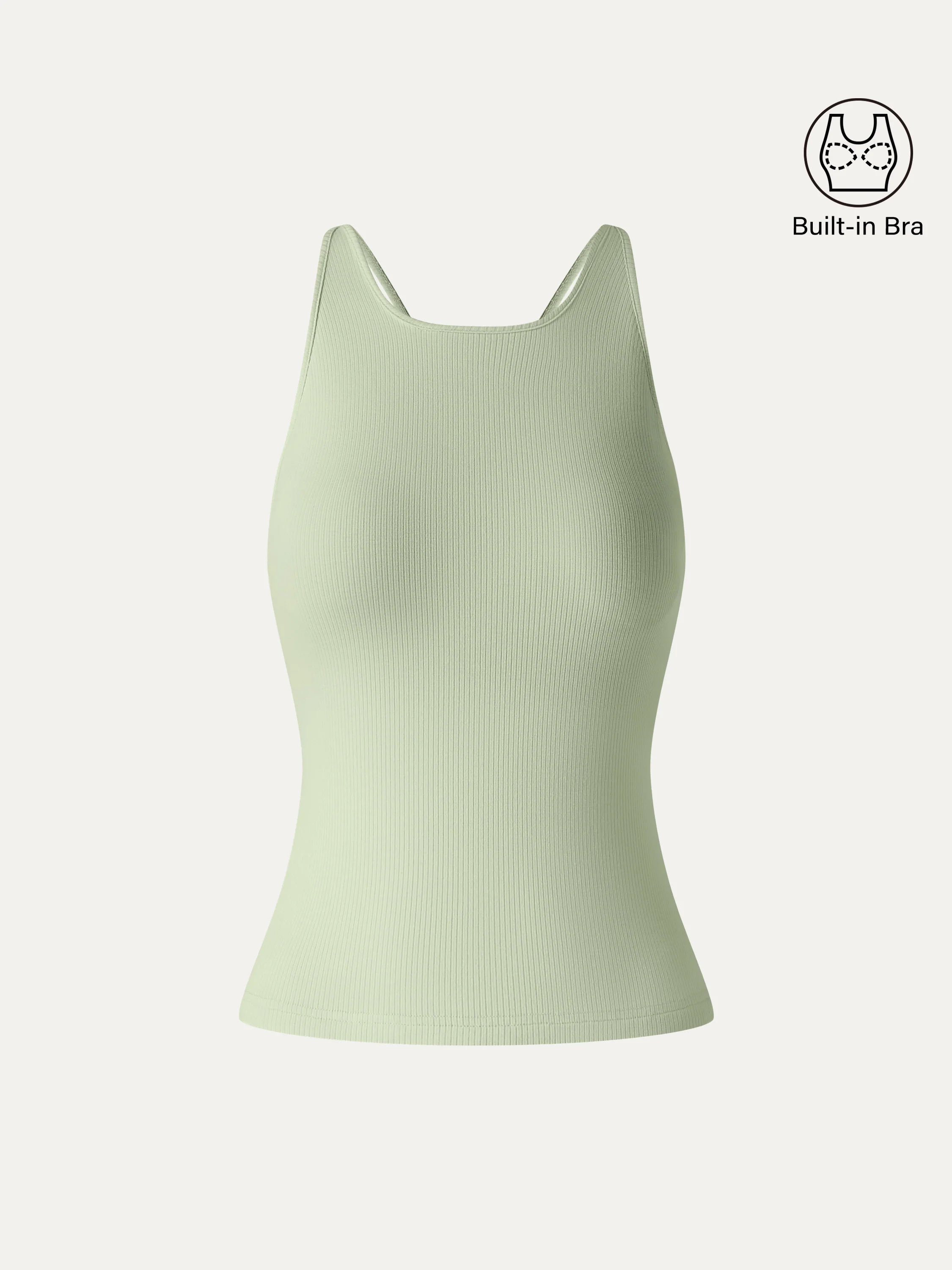 CoolTouch Ribbed Racer Back Bra Tank - Image 11