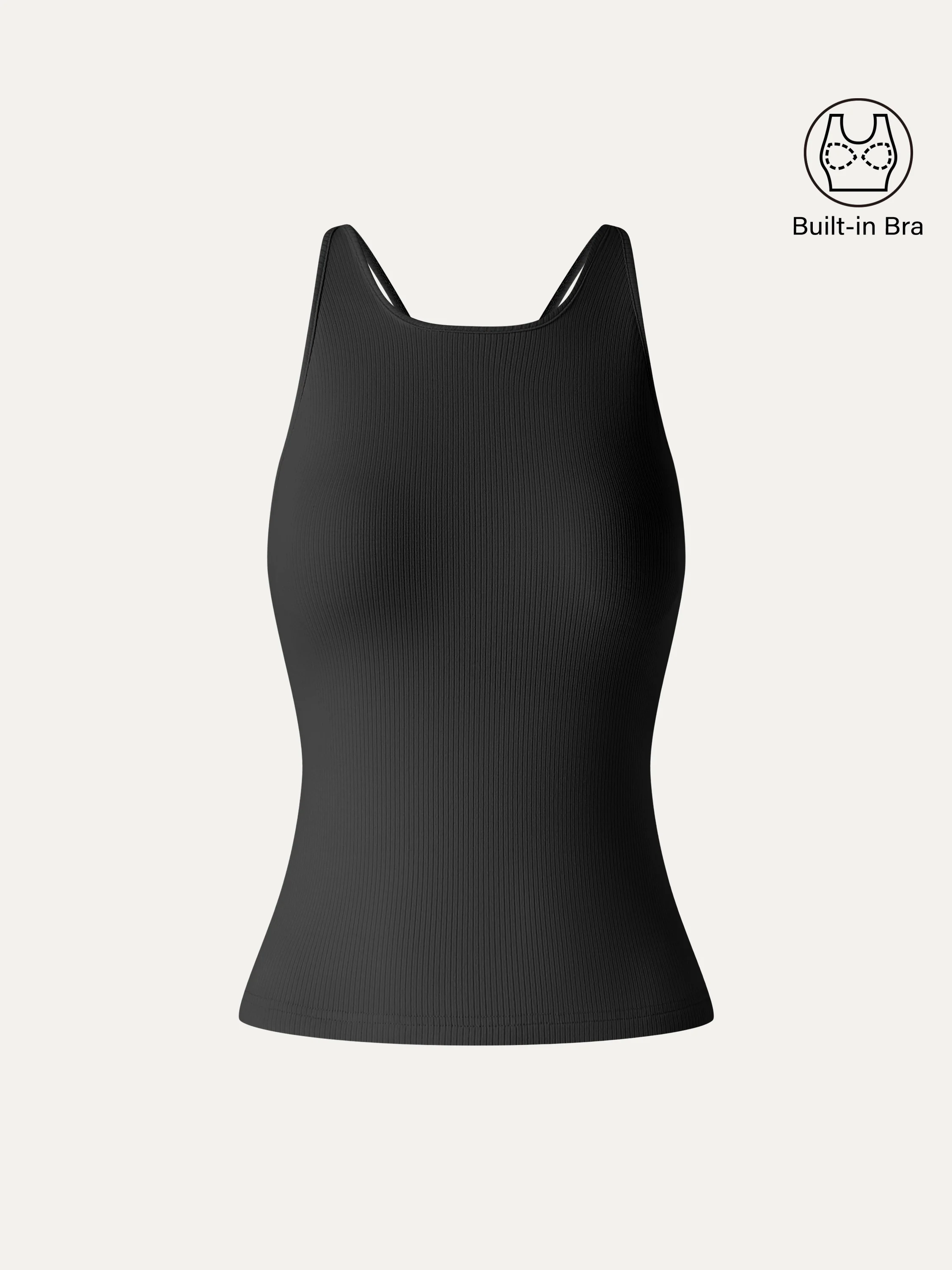 CoolTouch Ribbed Racer Back Bra Tank - Image 12
