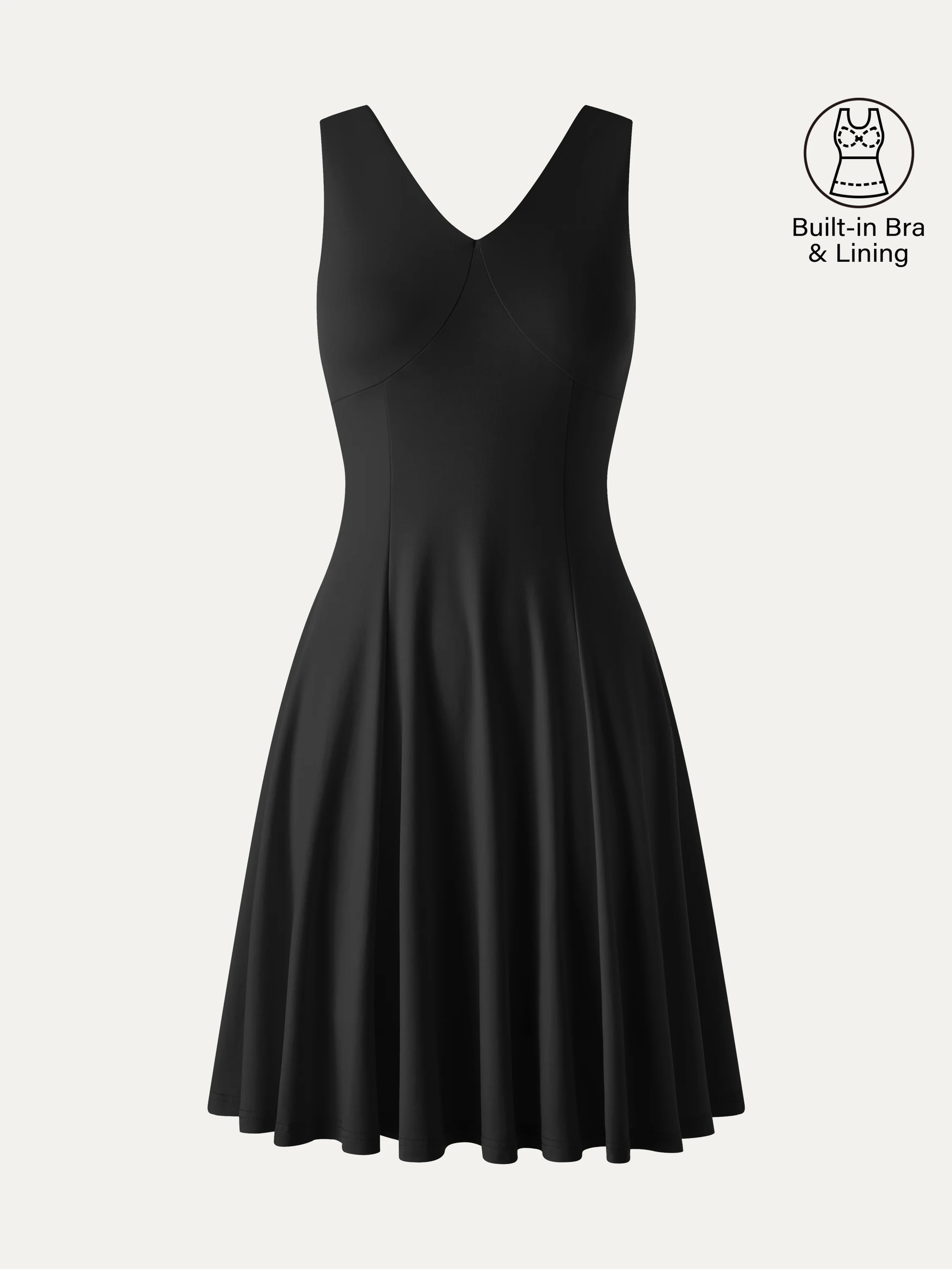 CoolTouch V-Neck Travel Mini Dress with Pockets - Image 8