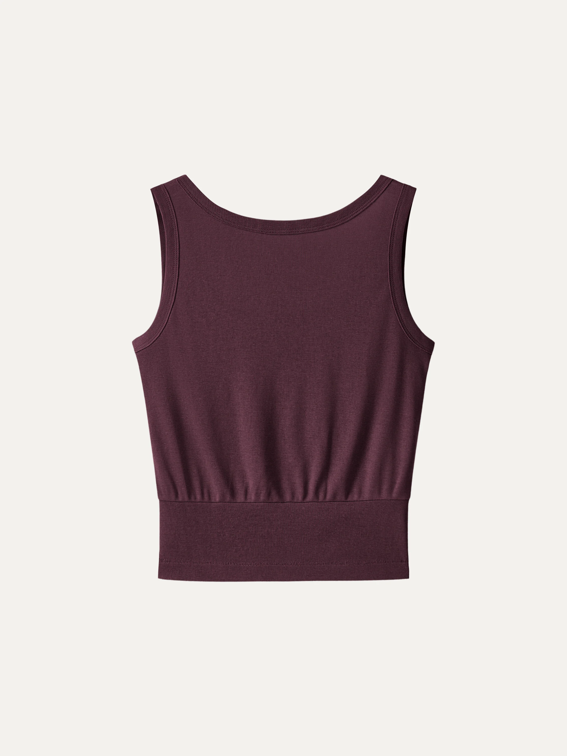 Cotton-Linen Blend Reversible Boatneck Low Back Top - Image 11