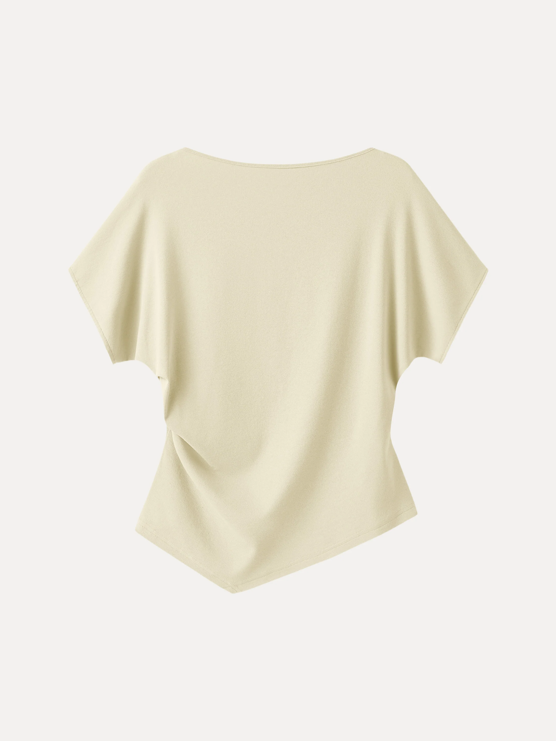 Cotton Lyocell Boatneck Angled Summer Tee - Image 11