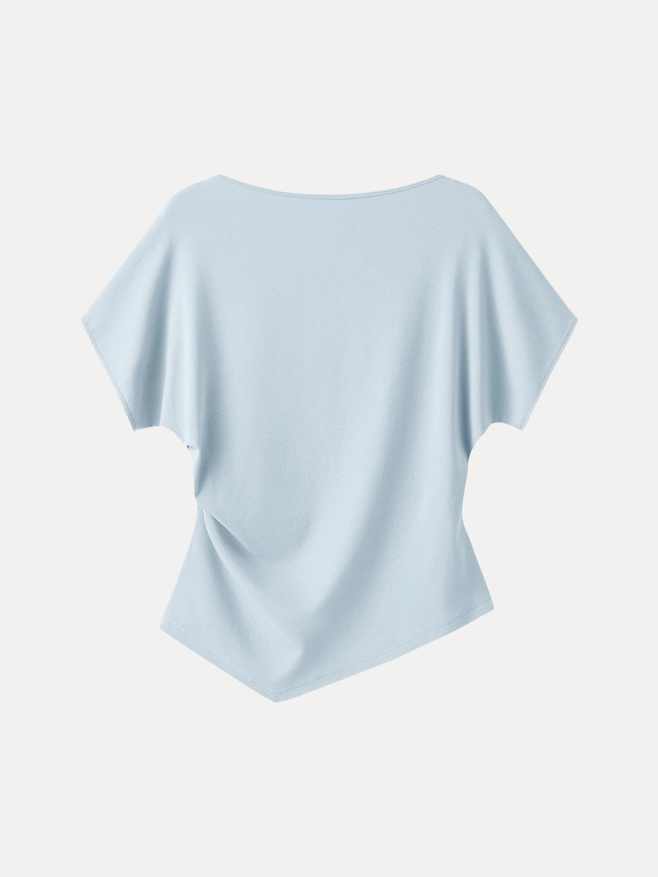 Cotton Lyocell Boatneck Angled Summer Tee - Image 12