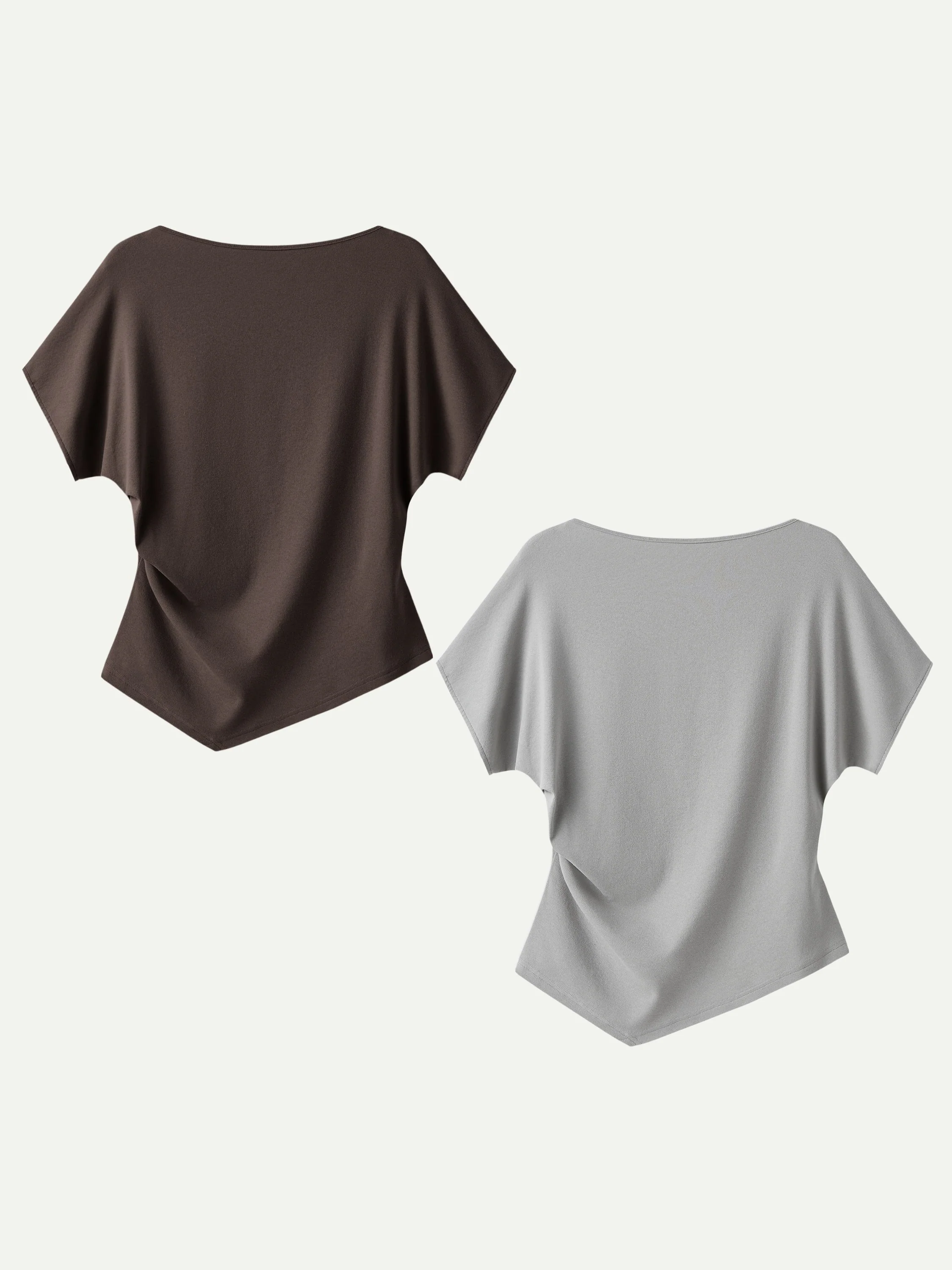 Cotton Lyocell Boatneck Angled Summer Tee - Image 25