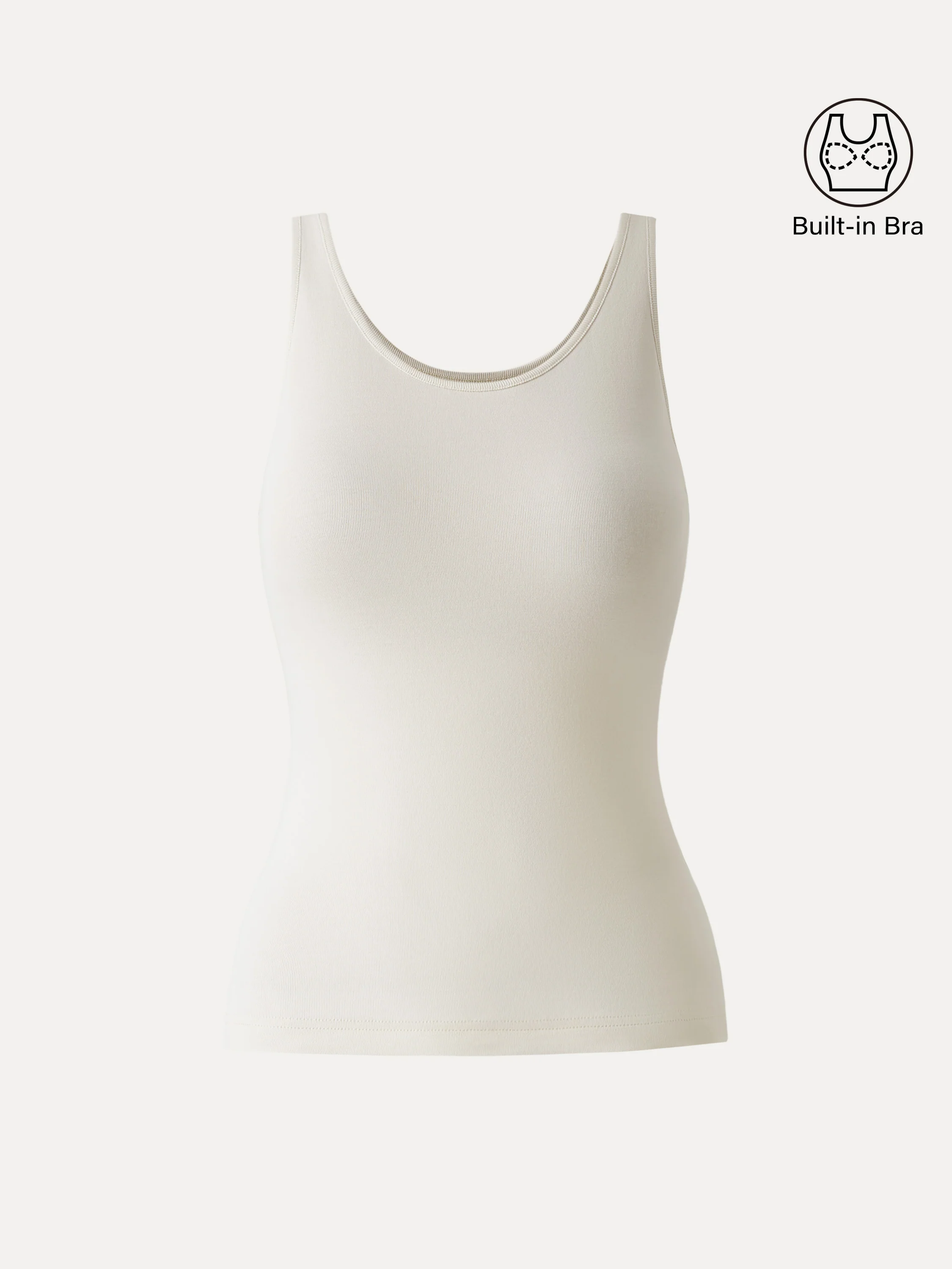 Cotton Lyocell U-Neck Bra Tank - Image 7