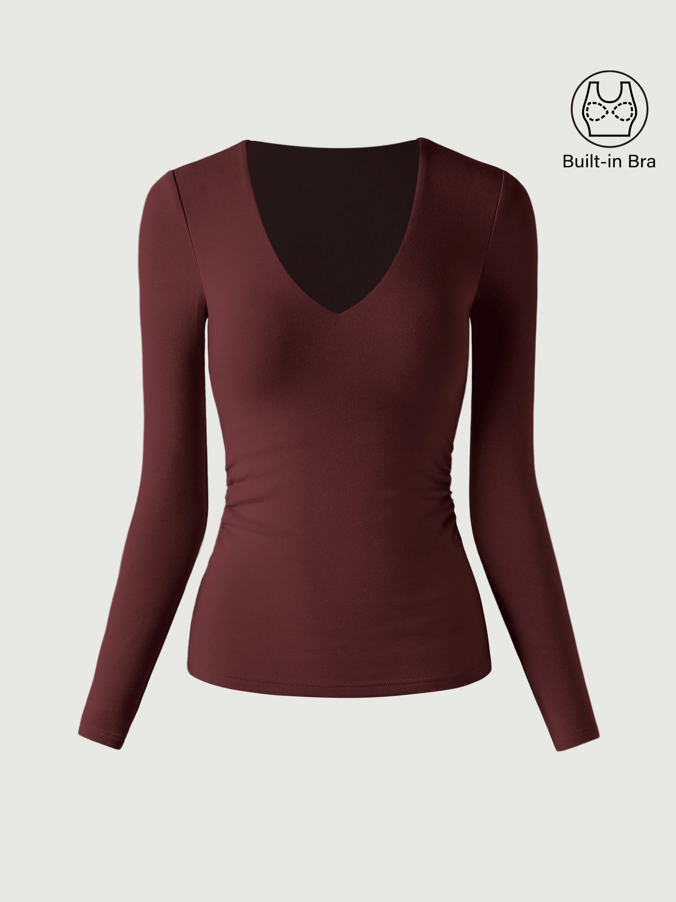 V-Neck Ruched Sides Bra Top - Image 10