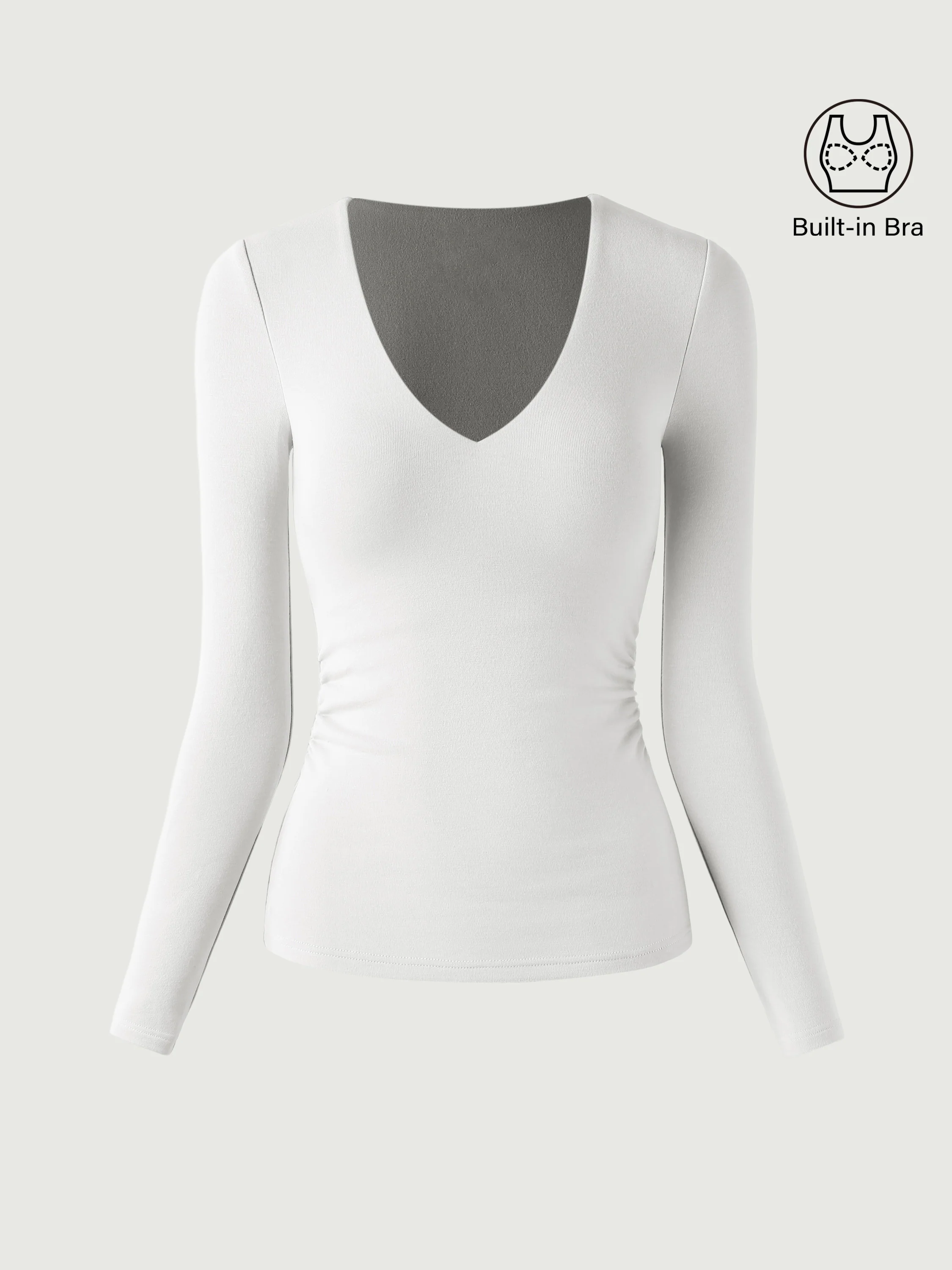 V-Neck Ruched Sides Bra Top - Image 11