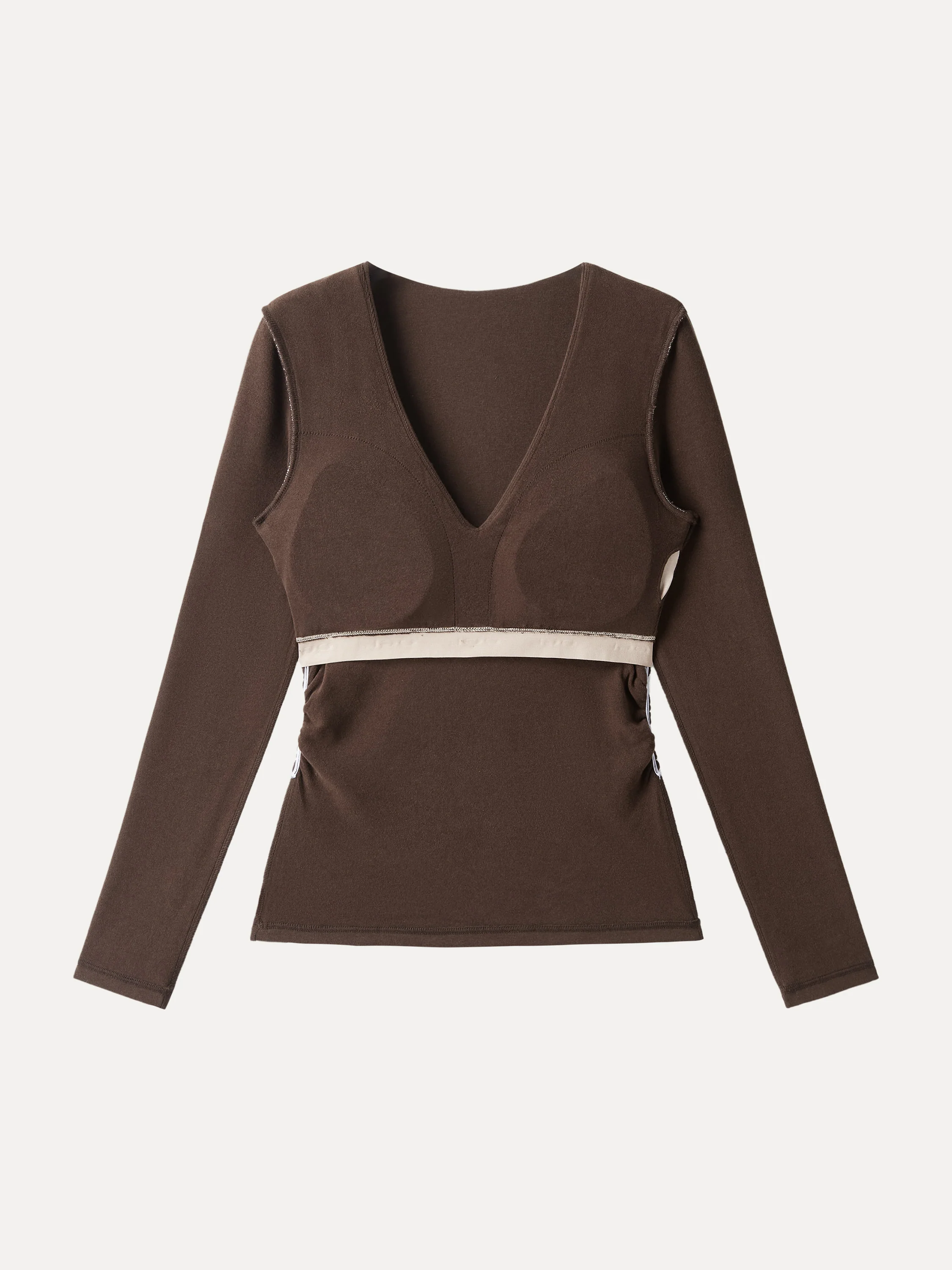 V-Neck Ruched Sides Bra Top - Image 6