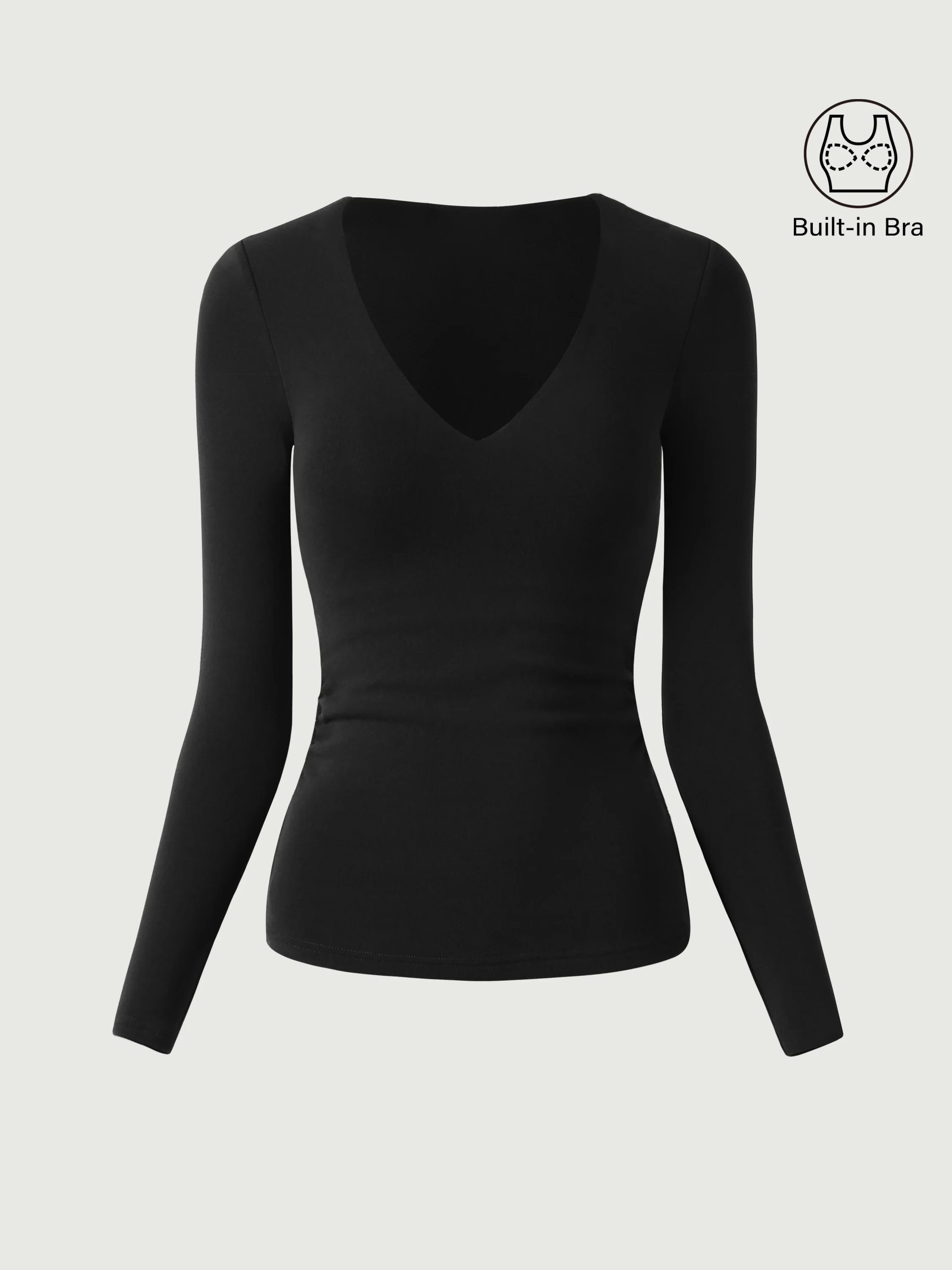 V-Neck Ruched Sides Bra Top - Image 9
