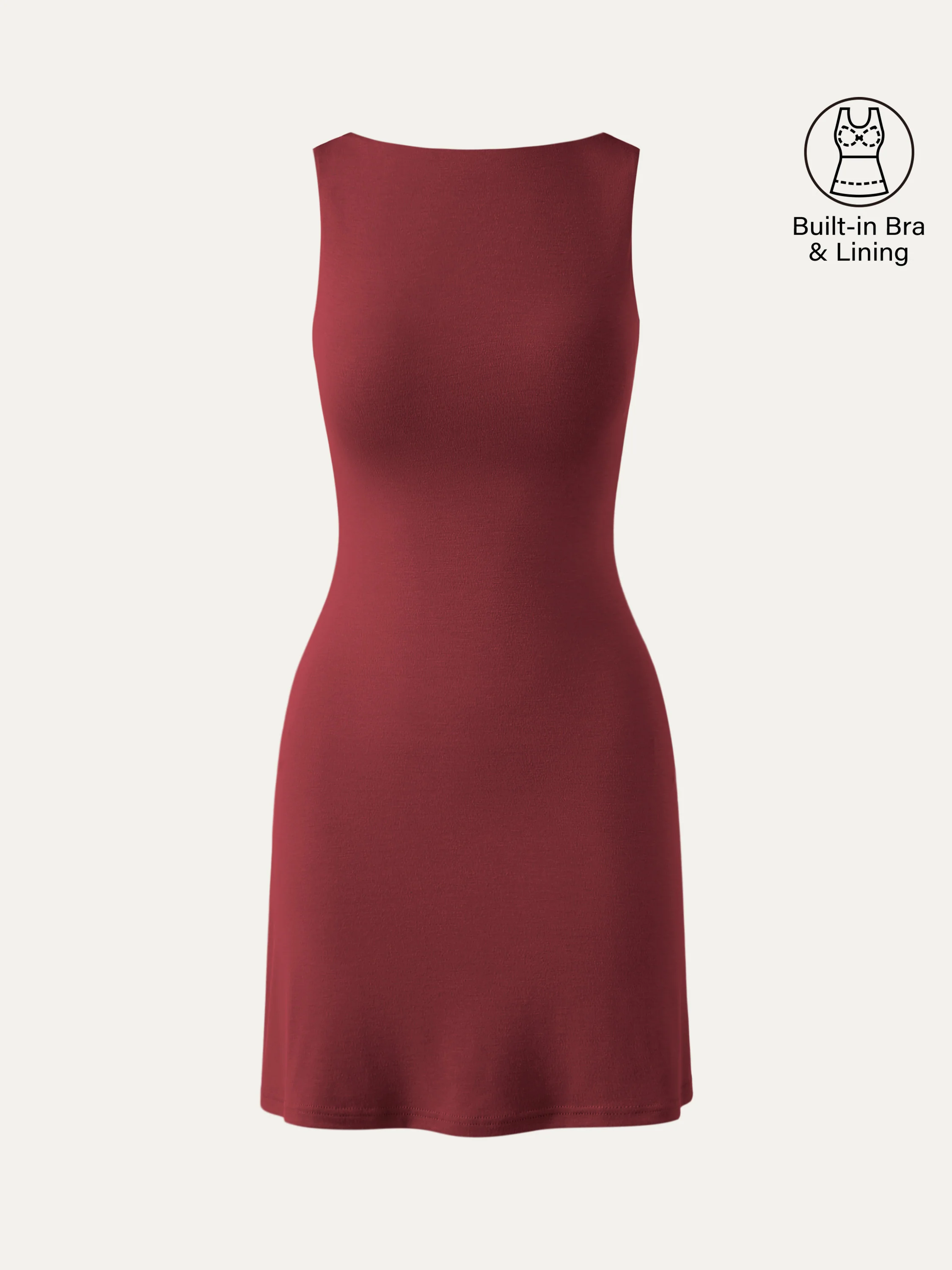 Cooling Open Back Bandless Bra Mini Dress - Image 10