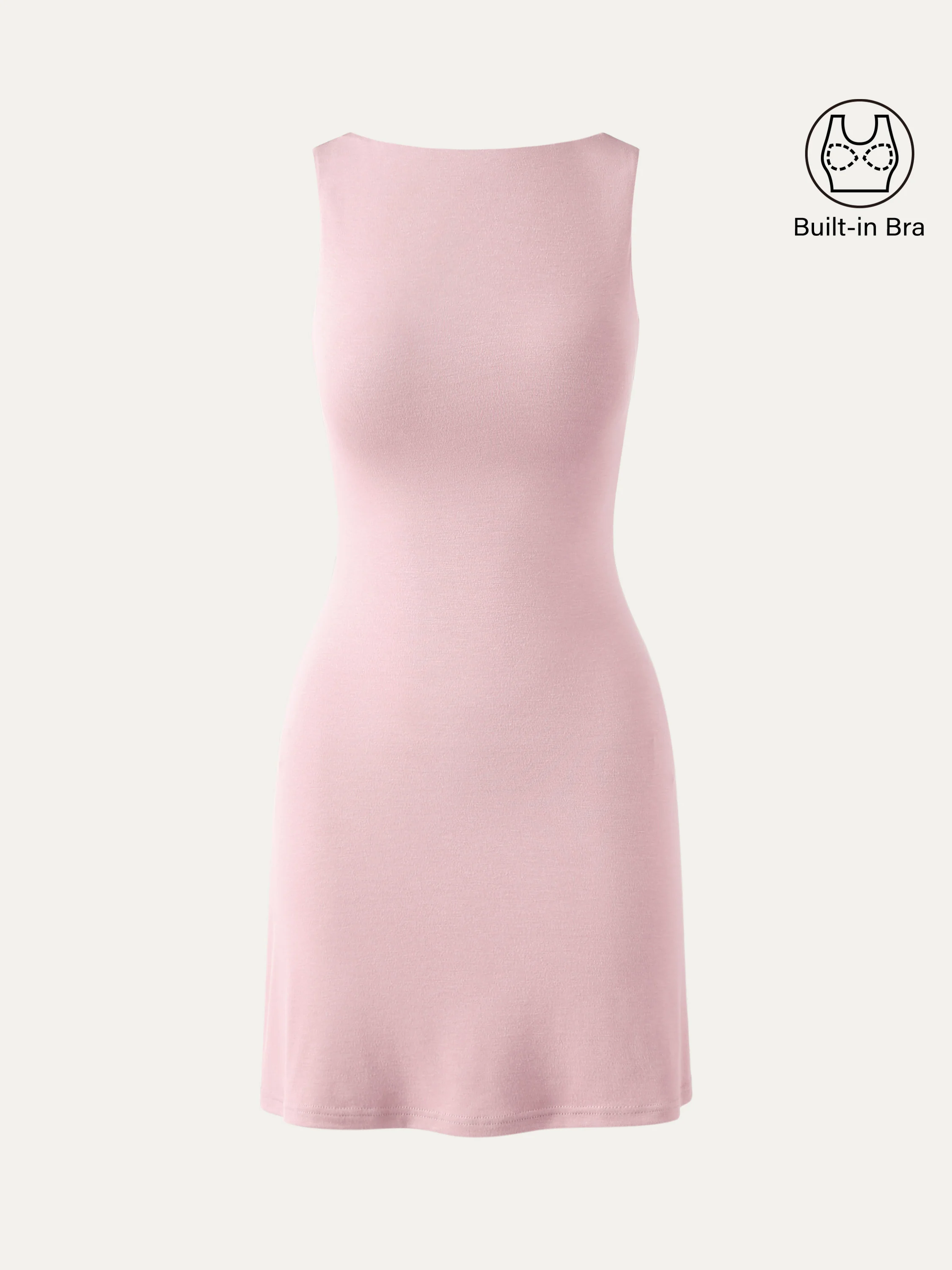 Cooling Open Back Bandless Bra Mini Dress - Image 15