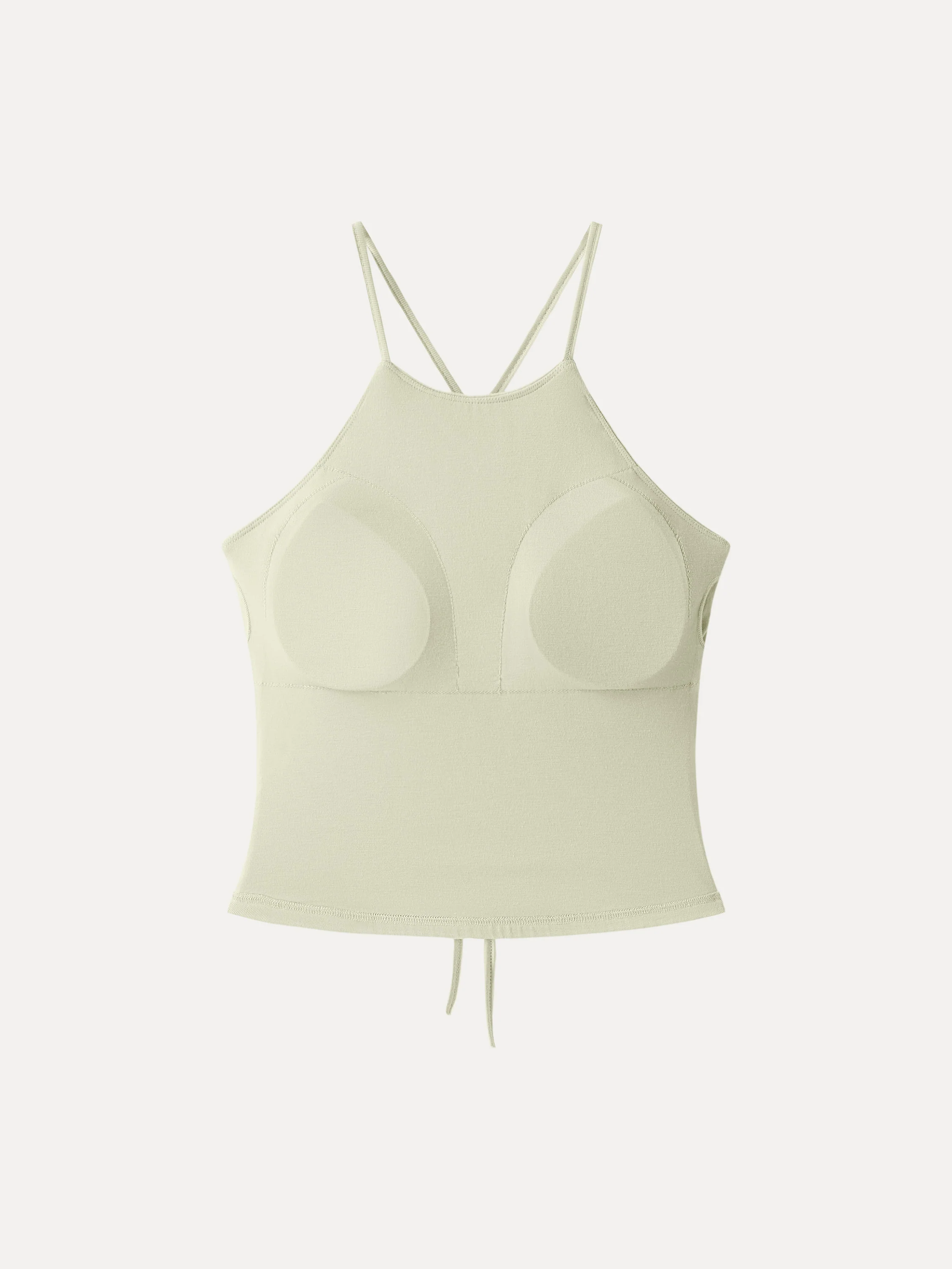 Tie Back Bandless Crop Bra Tank Top - Image 4