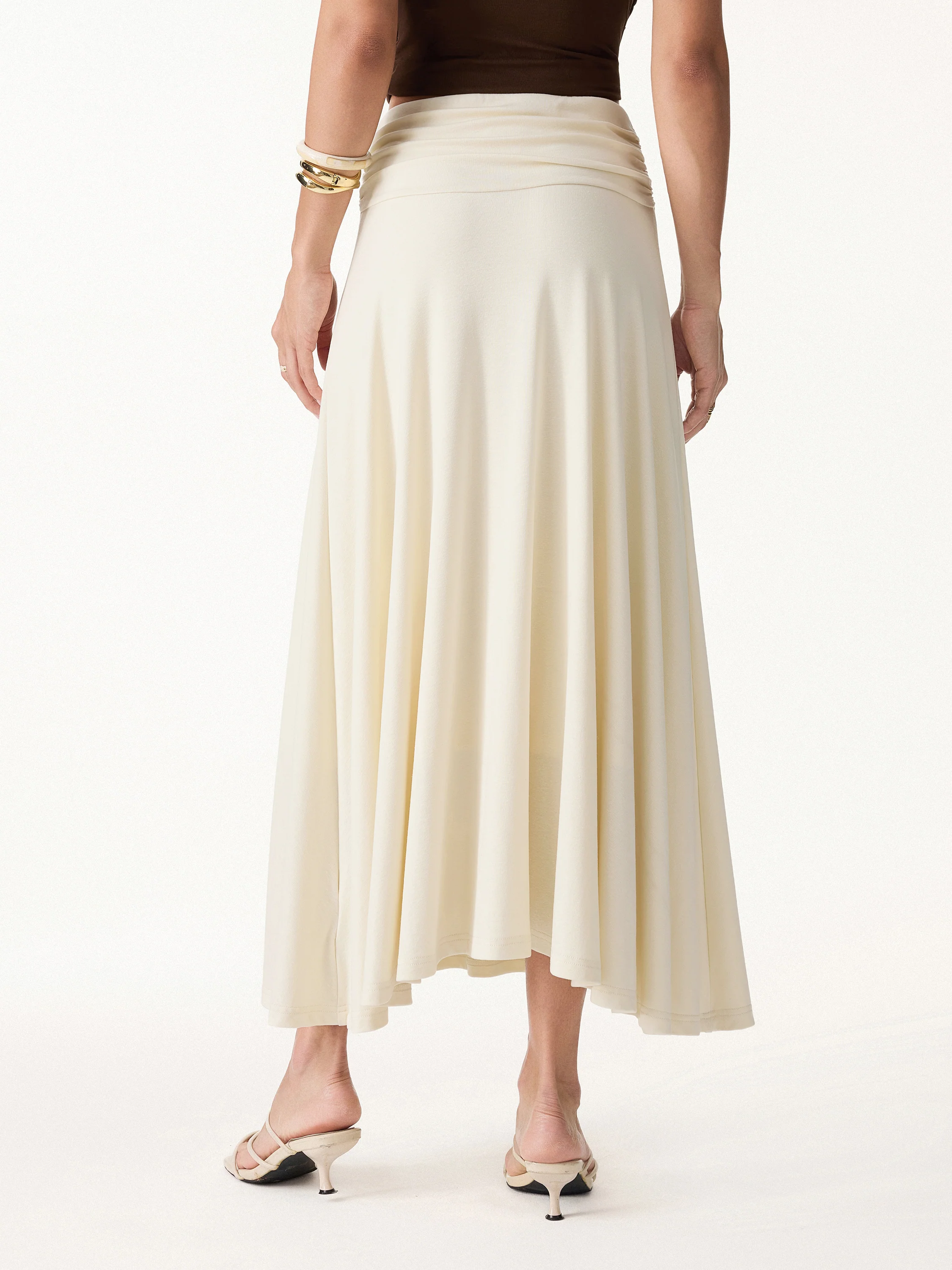 European Linen Flowy Vacay Maxi Skirt - Image 4