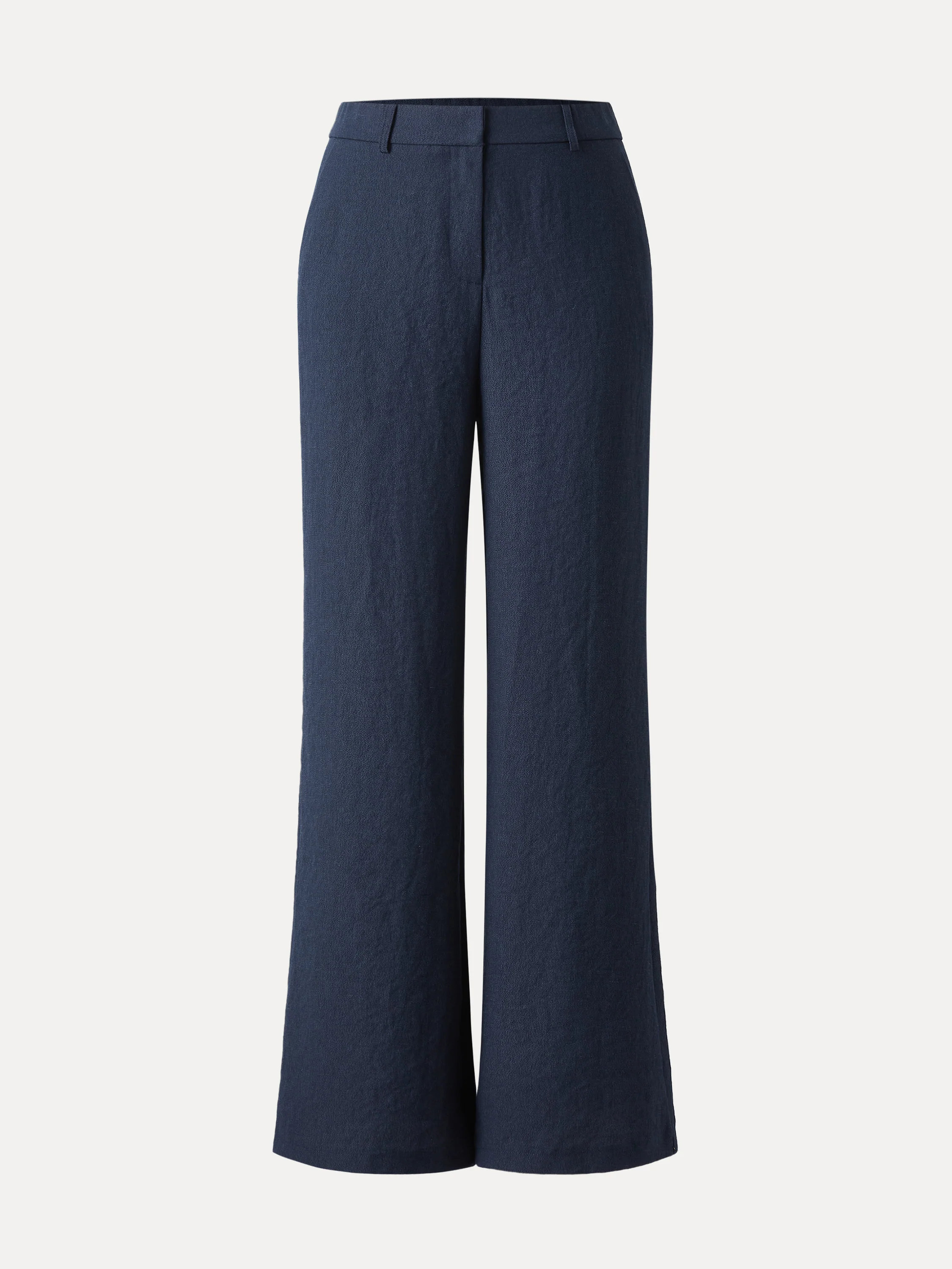 European Linen Mid Rise Flared Pant with Pockets - Image 7