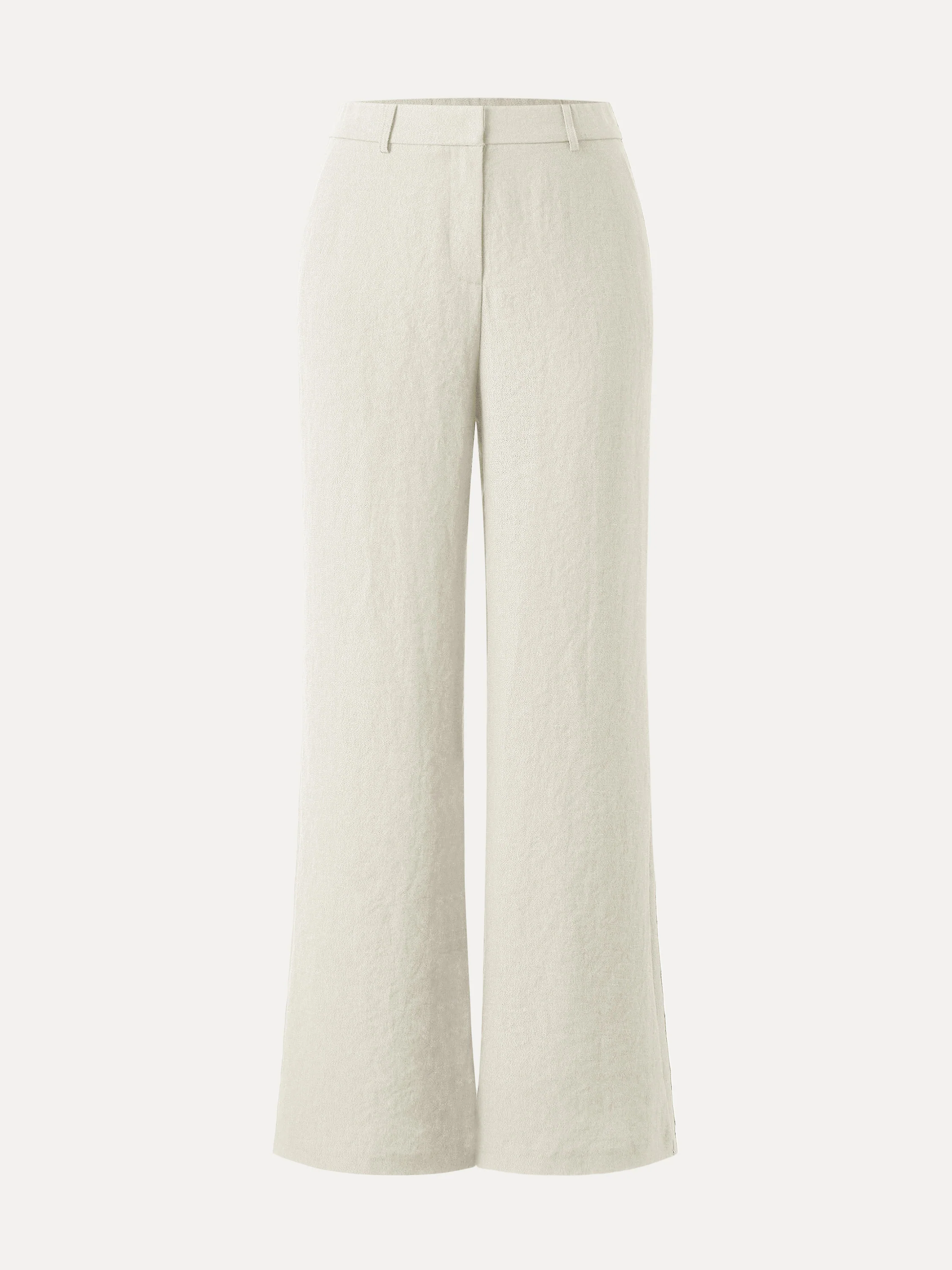 European Linen Mid Rise Flared Pant with Pockets - Image 9