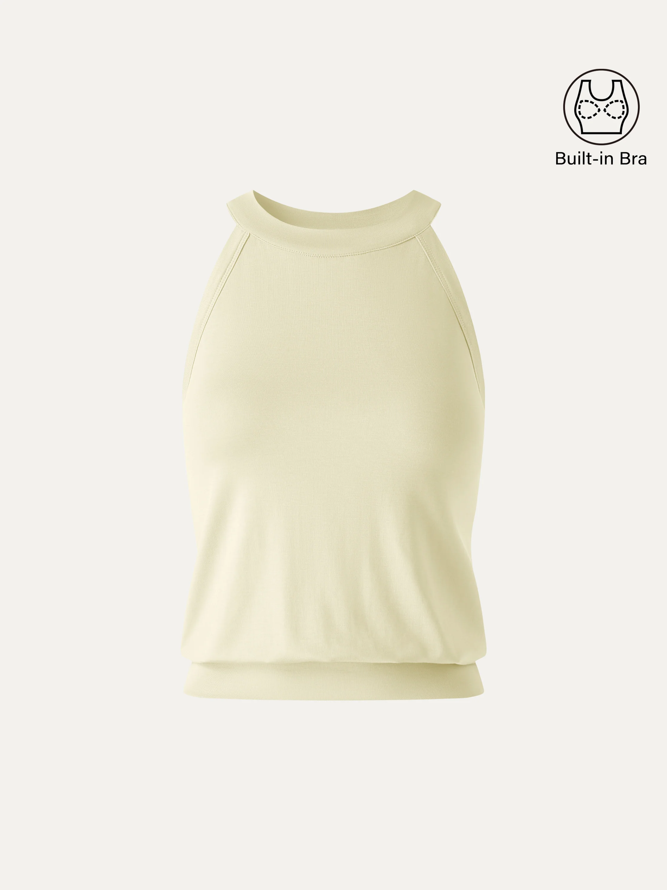 Halter Neck Banded Hem Bra Tank - Image 8