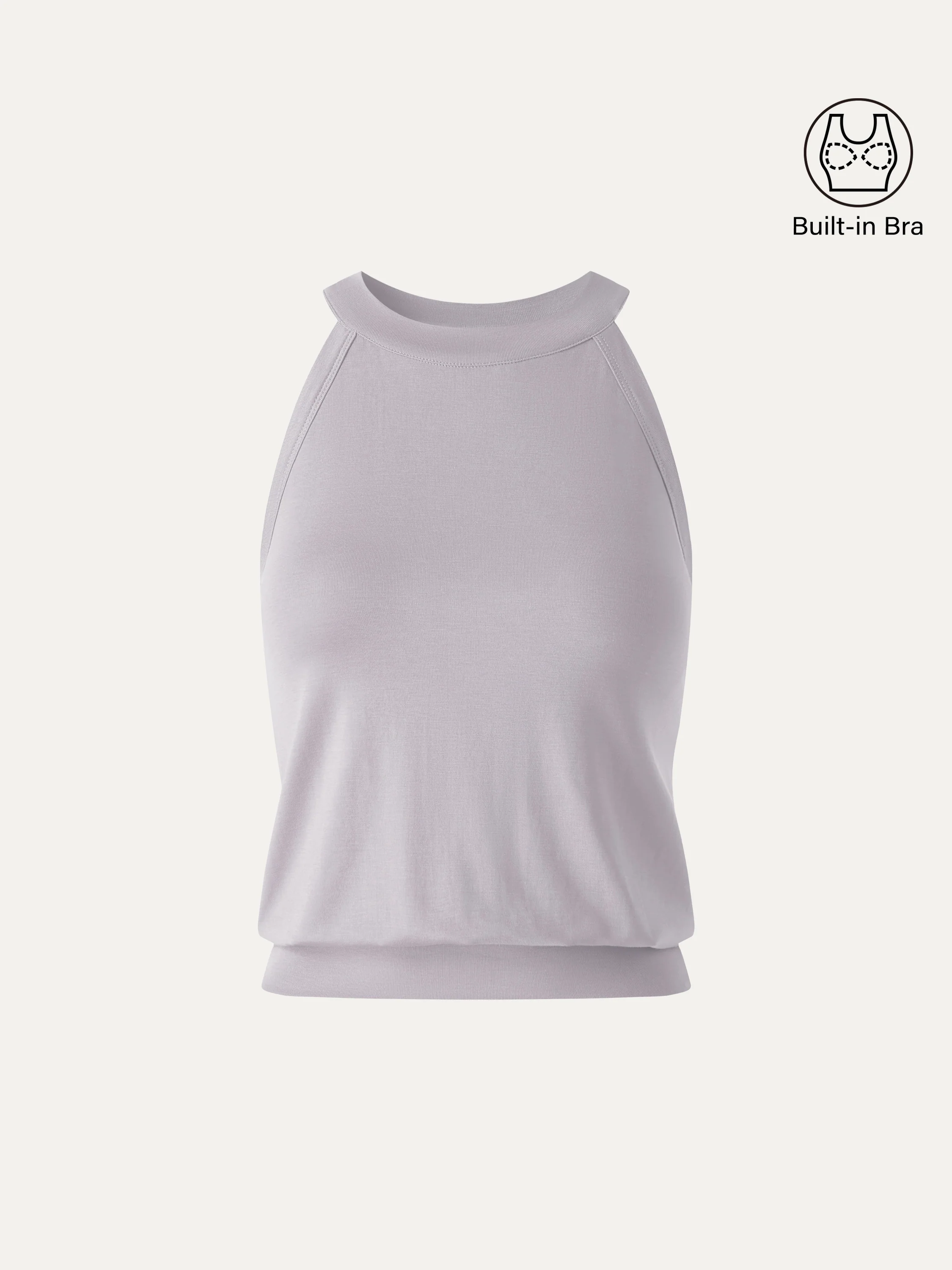 Halter Neck Banded Hem Bra Tank - Image 9