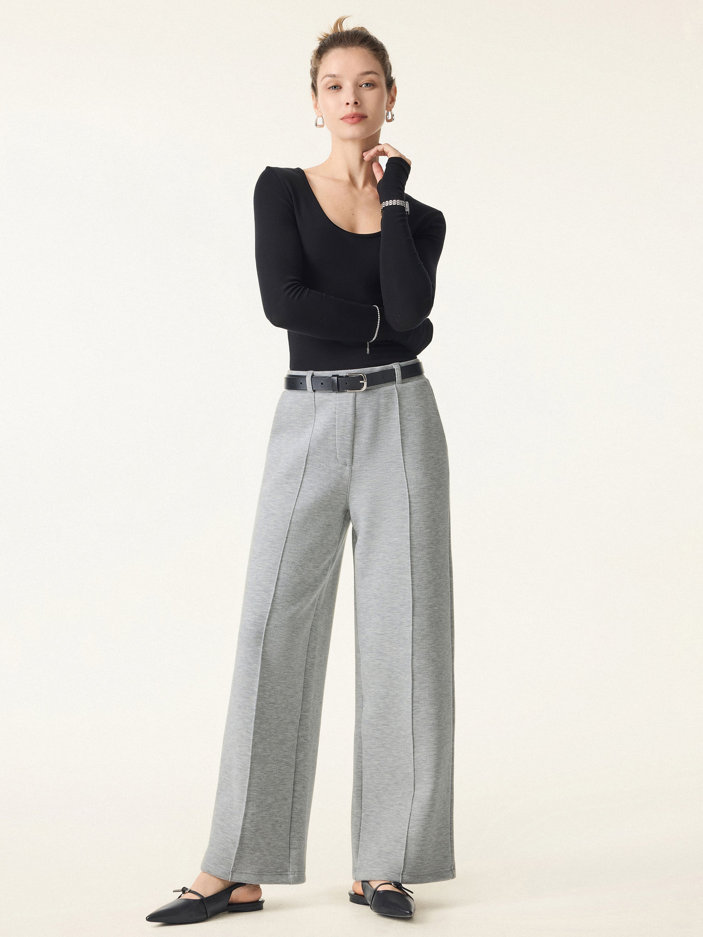 High Waisted Straight Leg Pull On Pant - Image 12