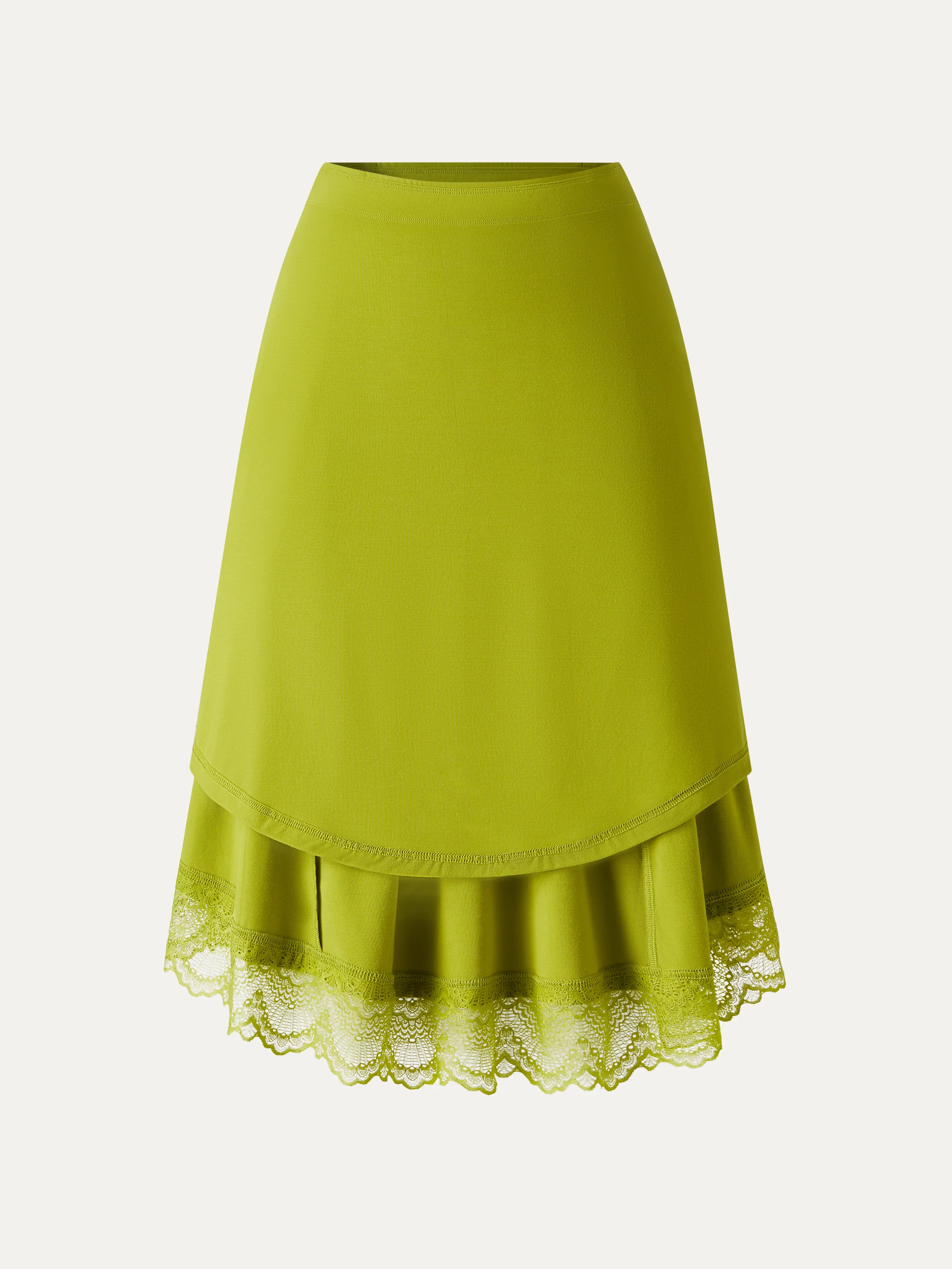 Lace Trim Midi Circle Flare Skirt - Image 6