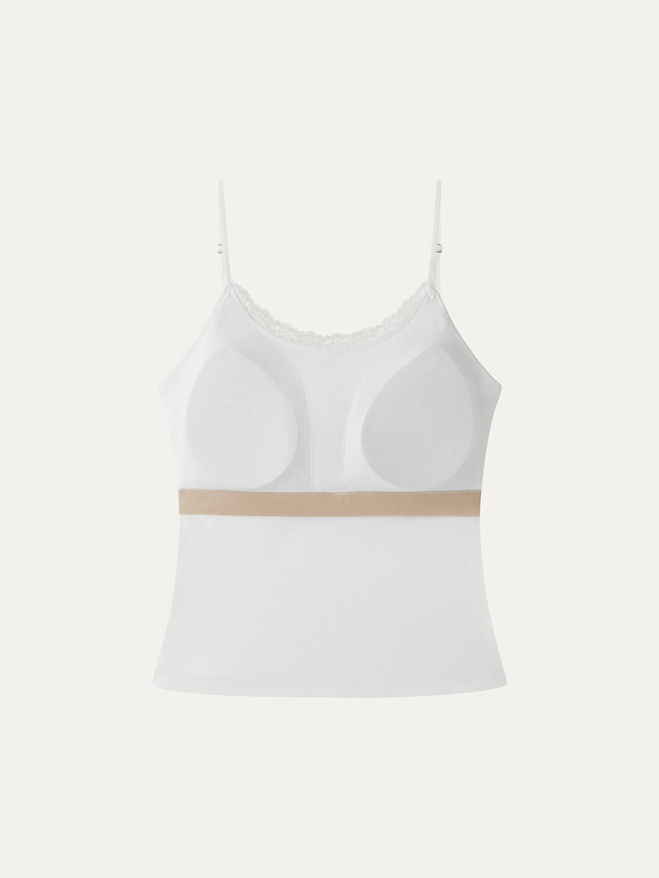 Lace Trim Scoop Neck Spaghetti Bra Top - Image 6