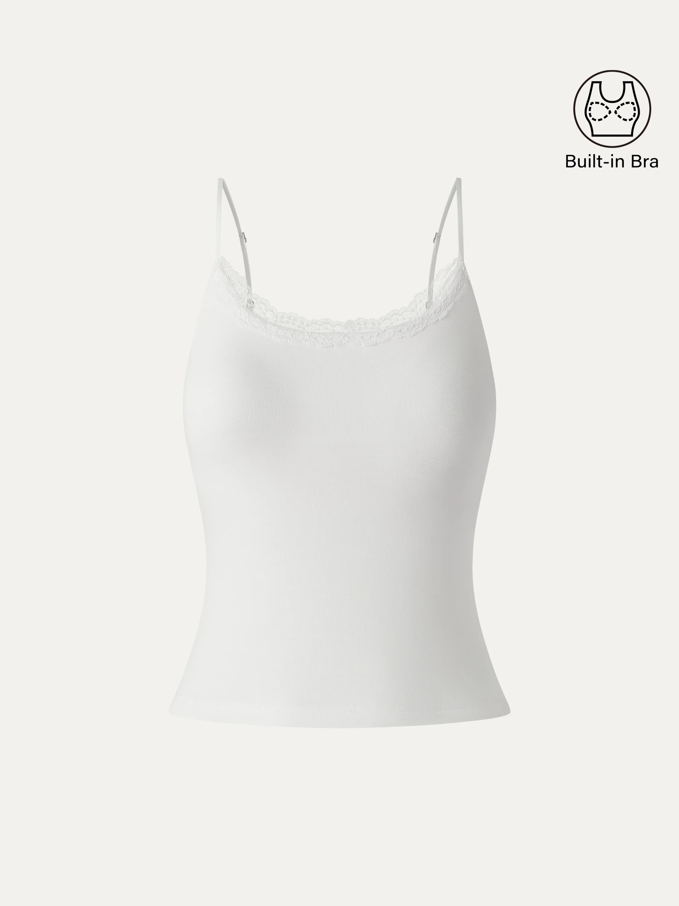 Lace Trim Scoop Neck Spaghetti Bra Top - Image 7