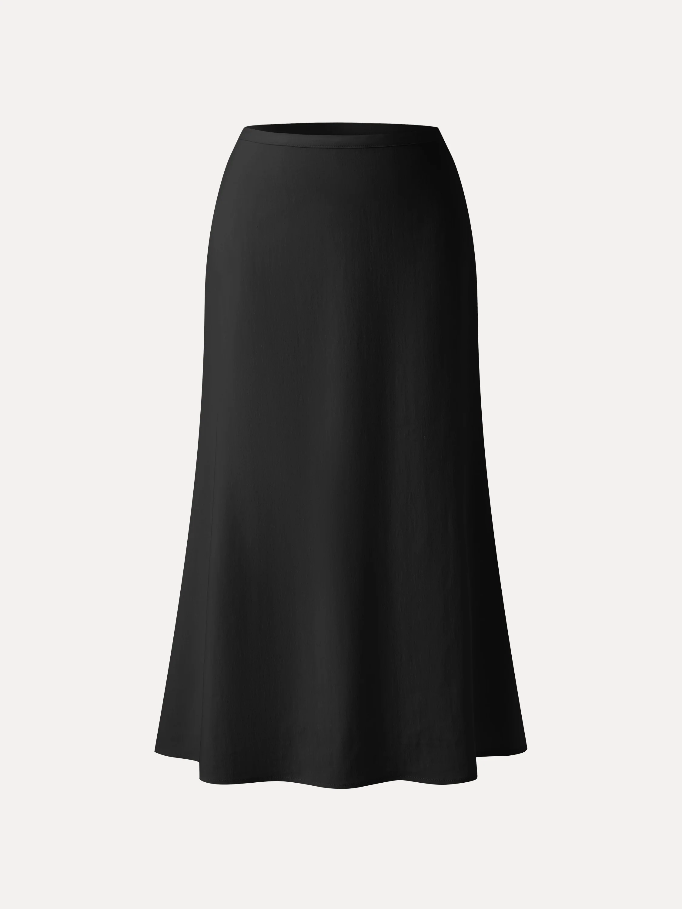 Lyocell-Linen Blend Maxi Flared Pull-On Skirt - Image 15