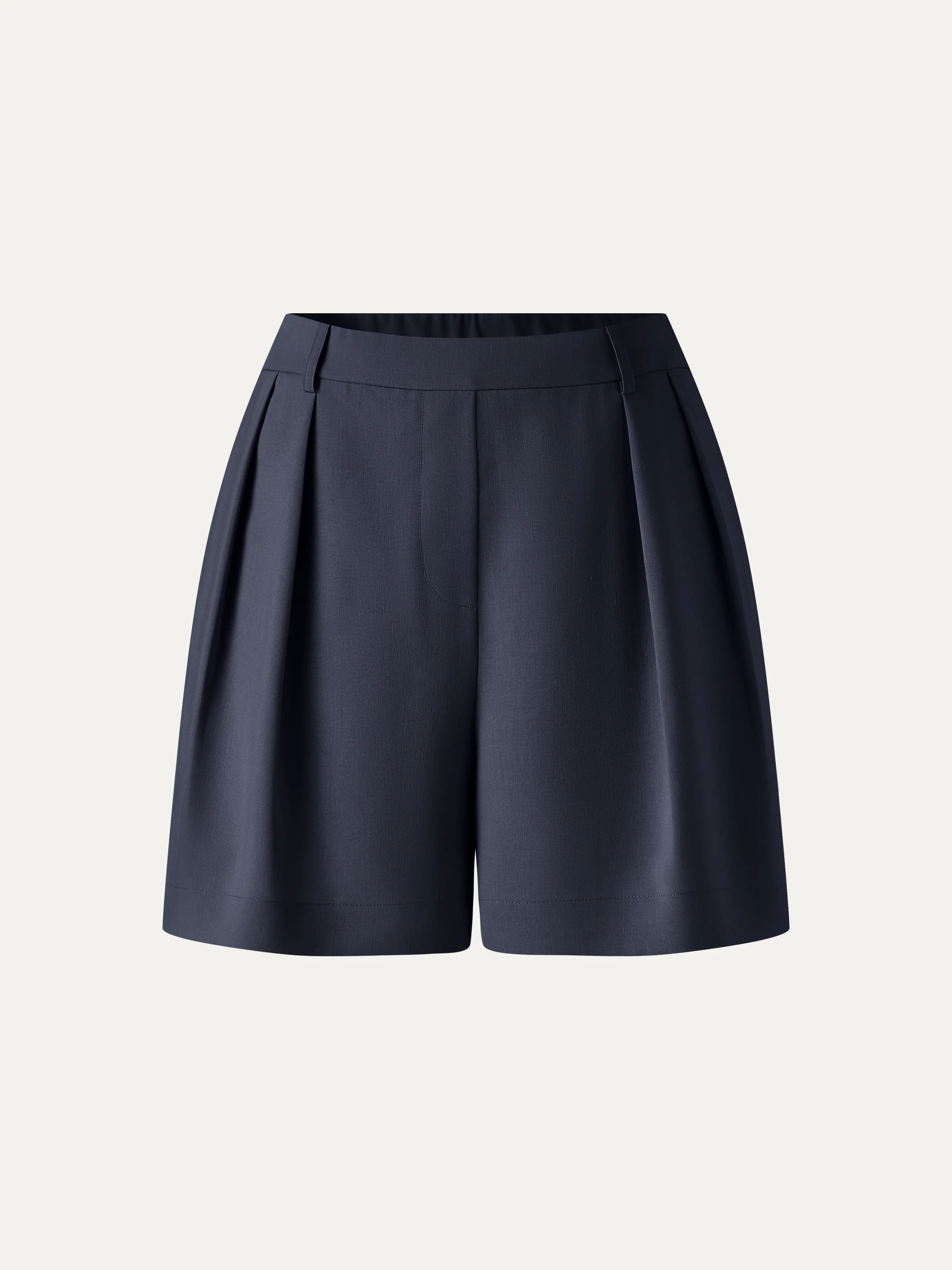 Lyocell-Linen Tailored Shorts with Pockets - Image 13
