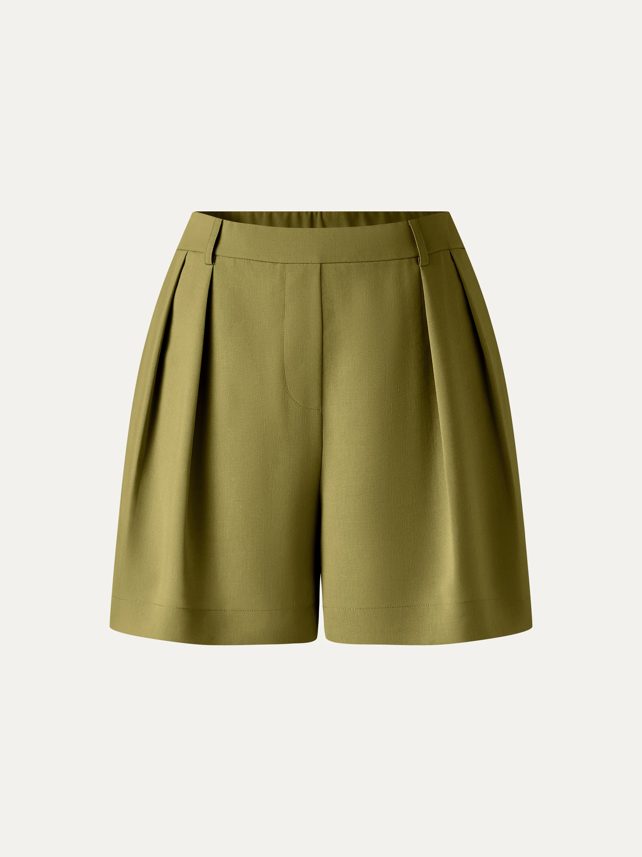 Lyocell-Linen Tailored Shorts with Pockets - Image 8