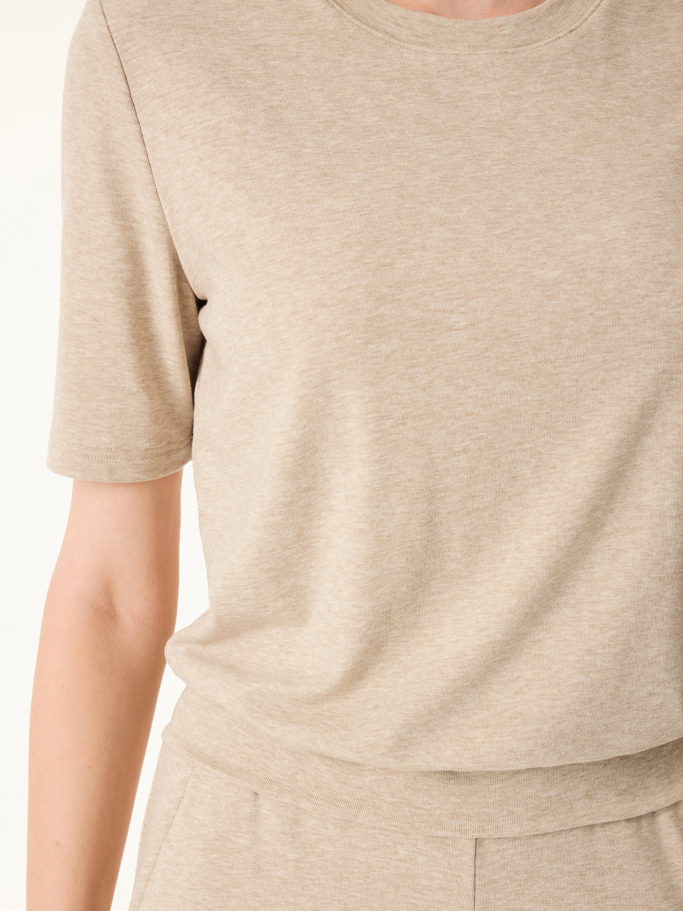 Lyocell Wool Crewneck Bra Top with Banded Hem - Image 5