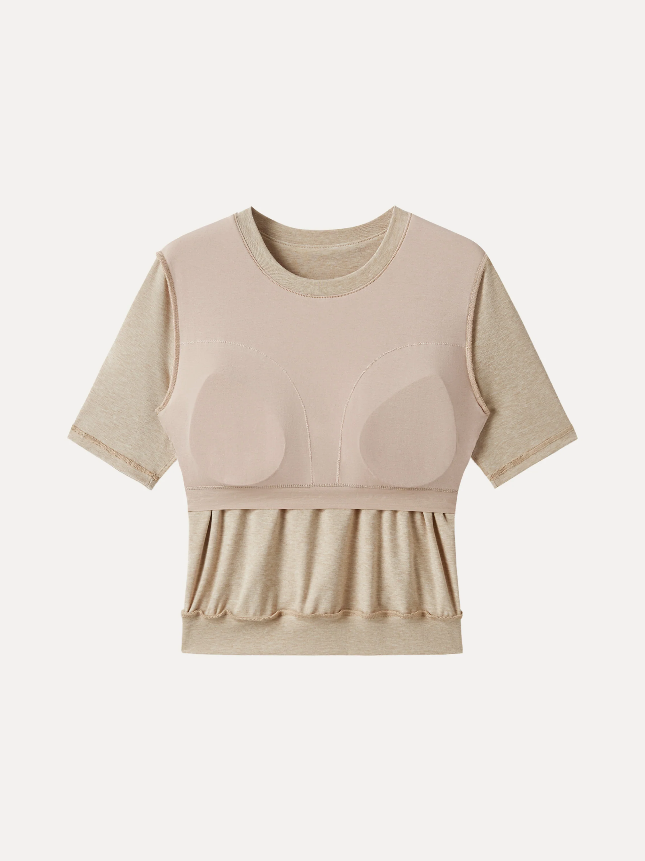Lyocell Wool Crewneck Bra Top with Banded Hem - Image 6