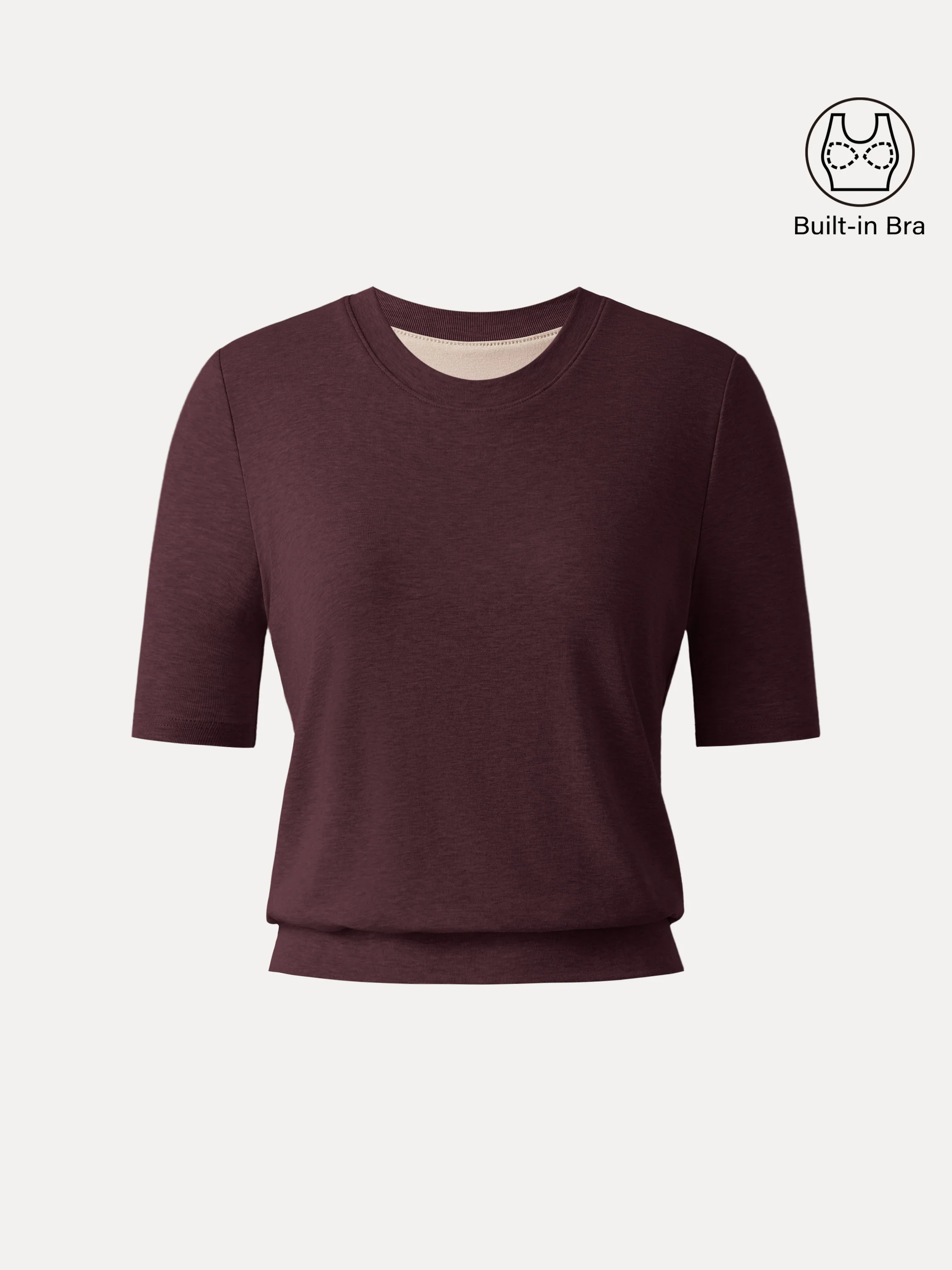 Lyocell Wool Crewneck Bra Top with Banded Hem - Image 7