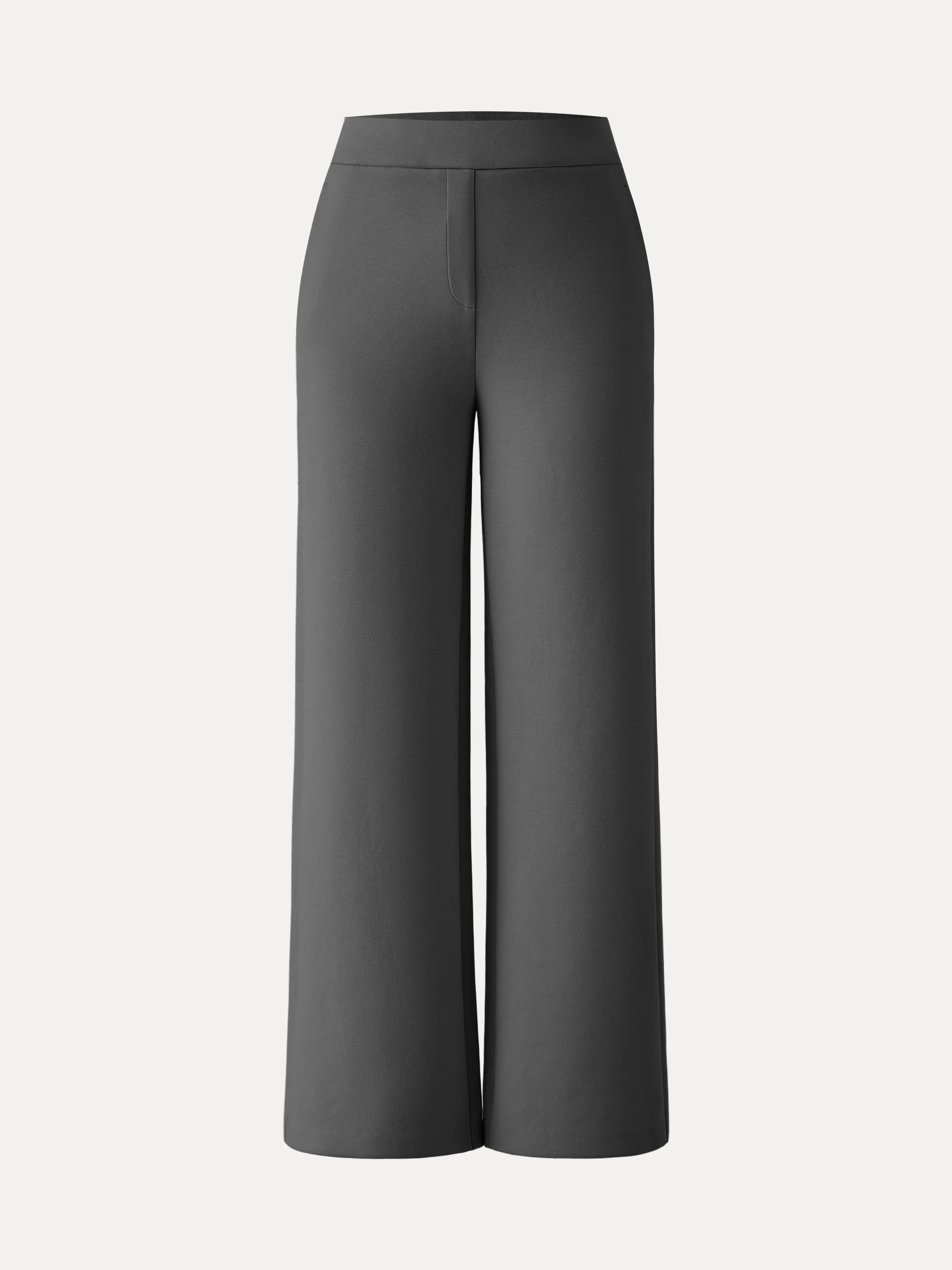Textured Mid Rise Pull-on Straight Pant with Pockets - Image 11