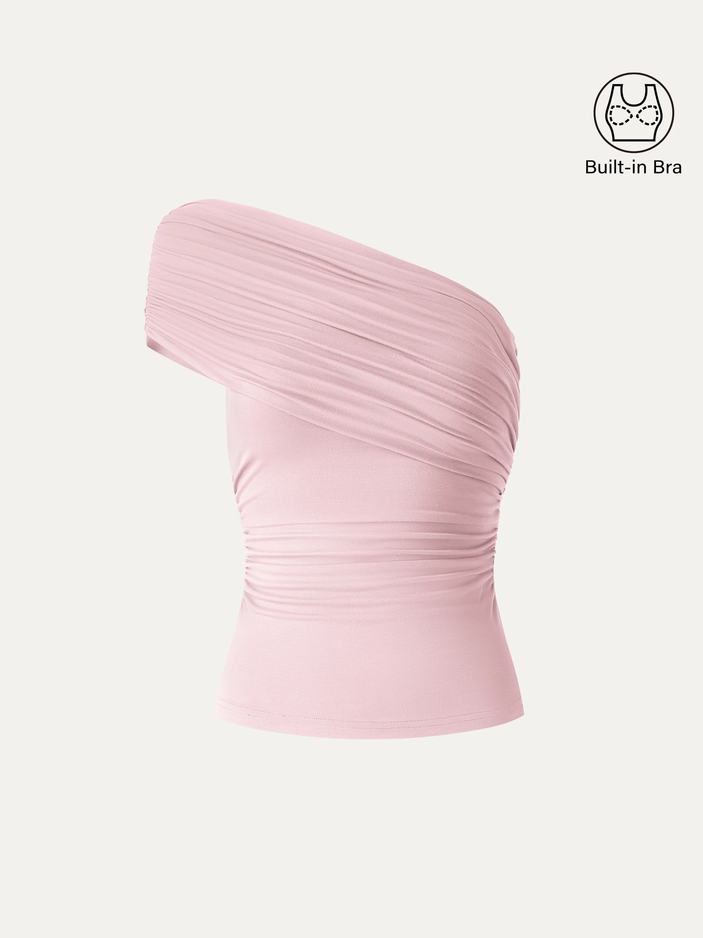 One Shoulder Gathered Bra Top - Image 10