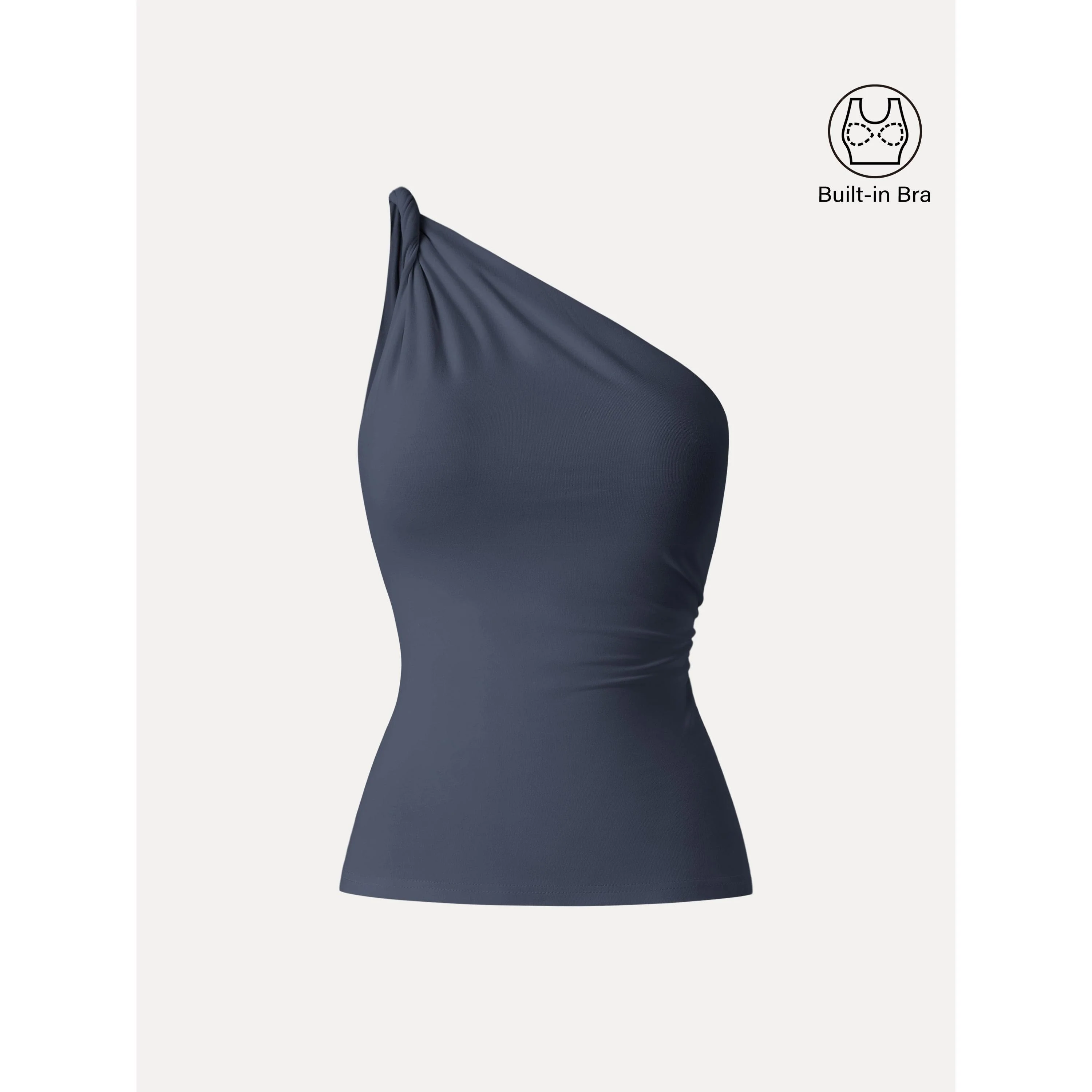 One Shoulder Twisted Bra Tank - Image 8
