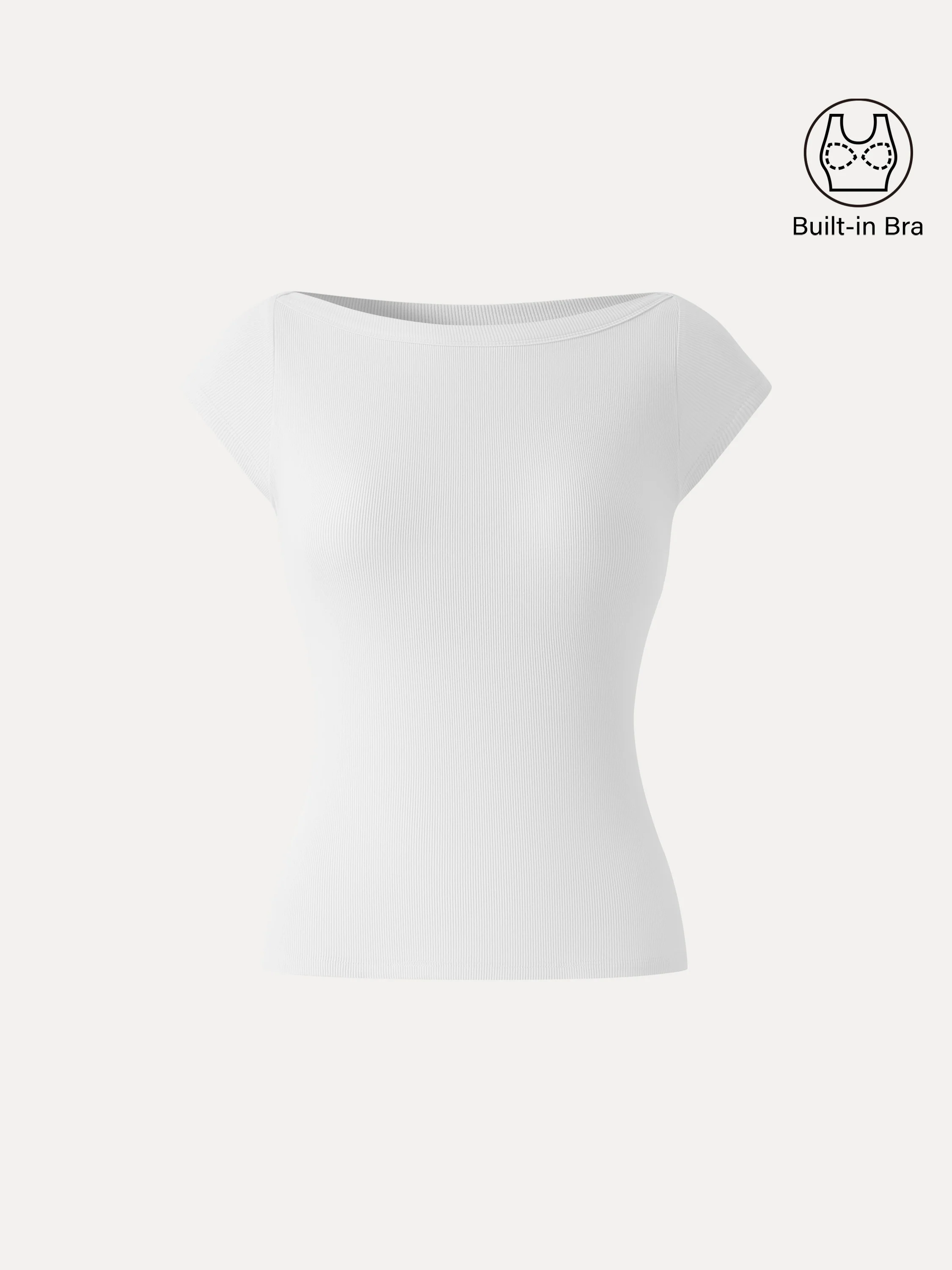 Plantive Boatneck Cap Sleeve Bra Top - Image 10